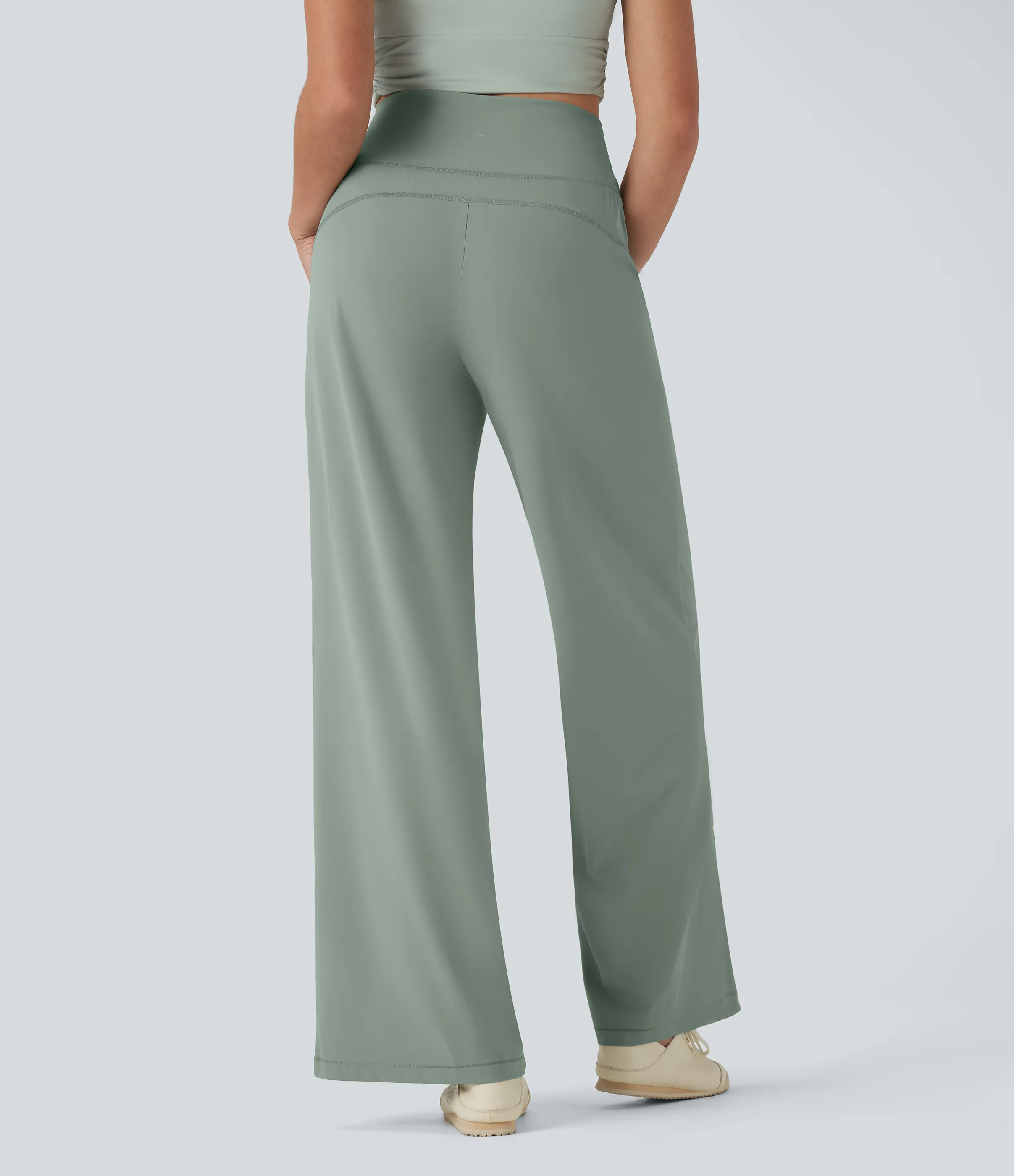 Halara Pantalones de yoga Halara UltraSculpt™ de tiro alto con cordón y bolsillos - Iceberg Green - M(regular) sold by Halara product image thumbnail 3