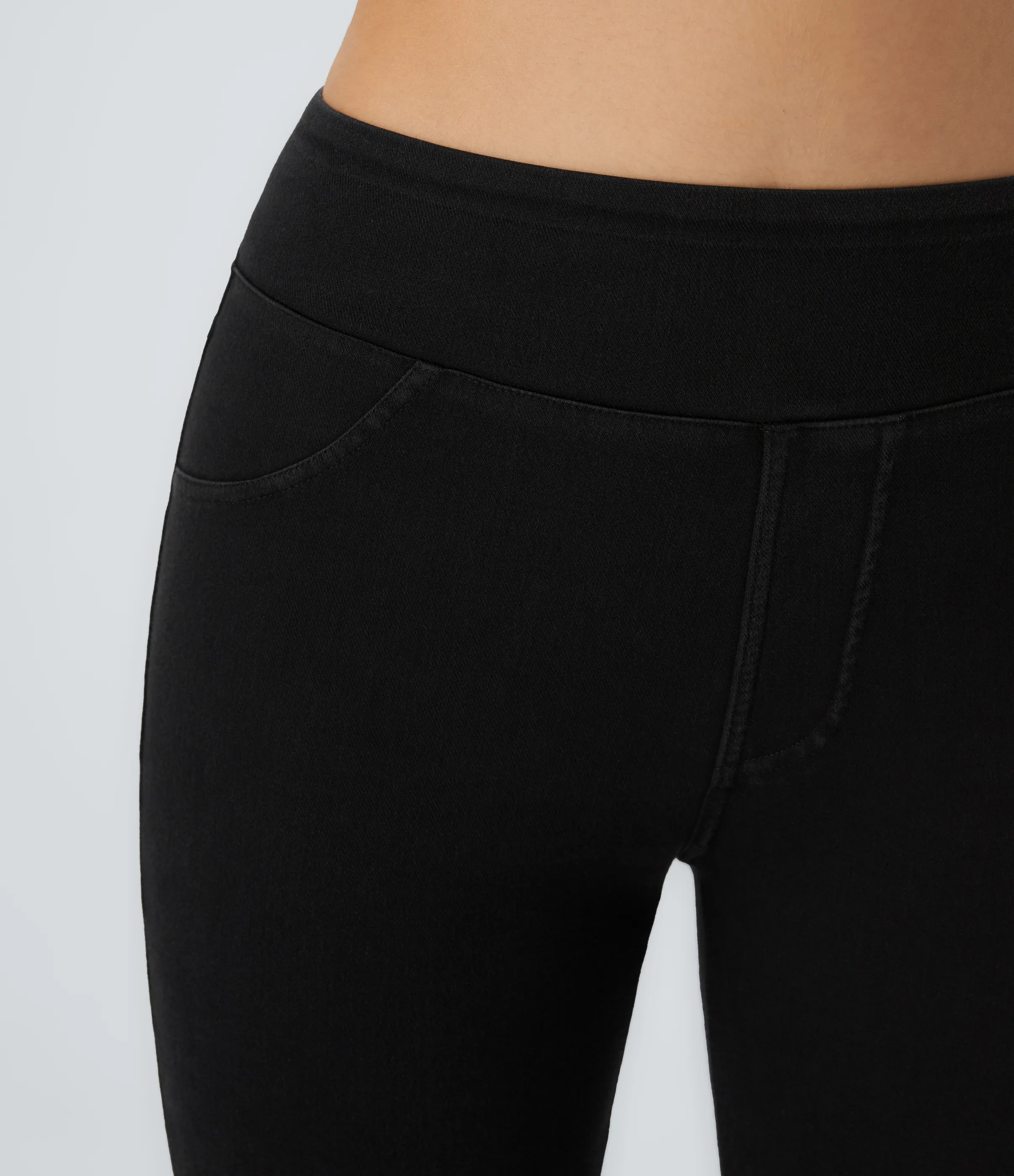 Halara Leggings Halara Flex™ Denim mezclilla elástico bolsillo lateral trasero tiro alto - Black Denim - L(7/8) sold by Halara product image thumbnail 5