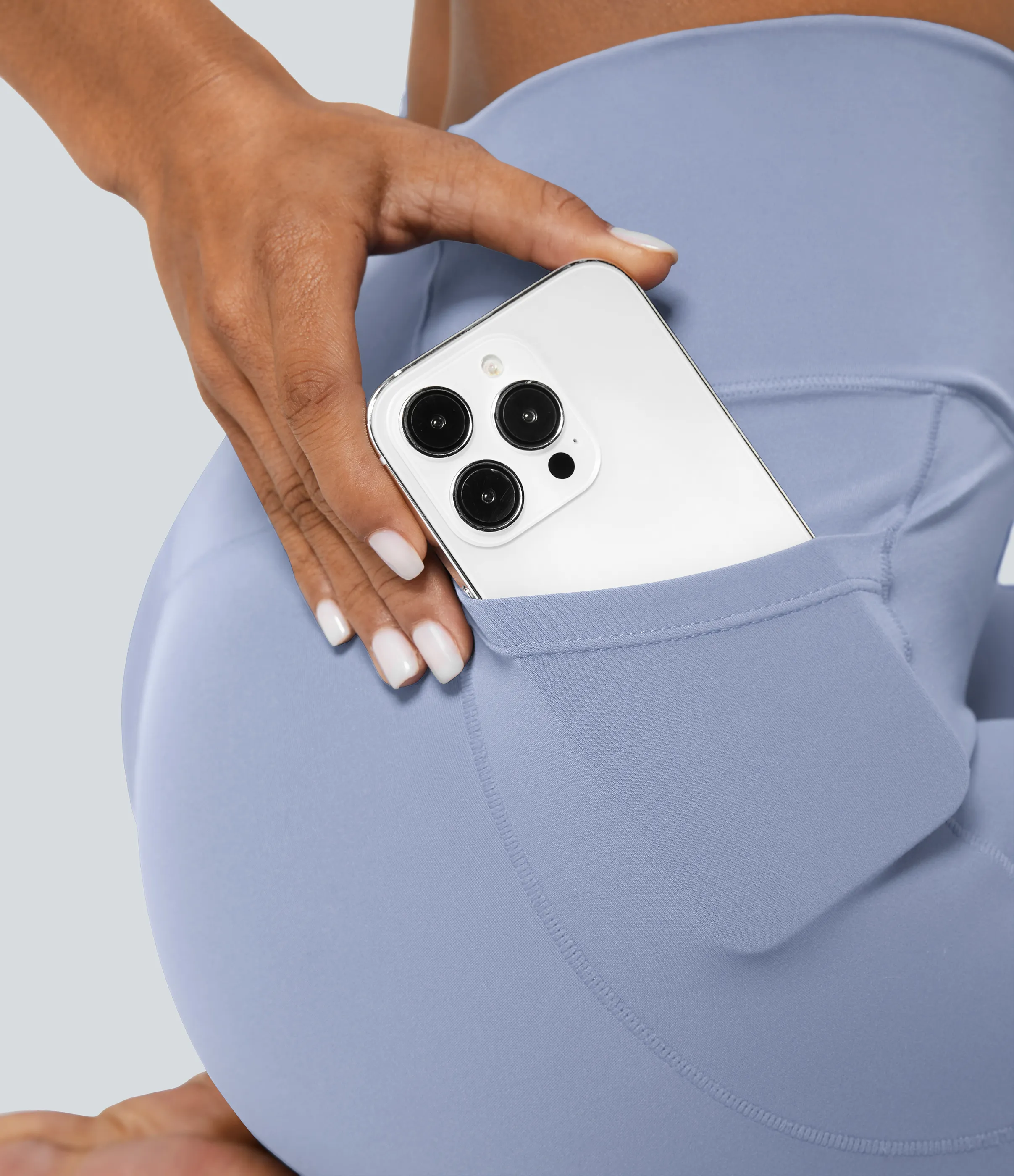 Halara Leggings Softlyzero™ liso bolsillo cruzado - Xenon Blue - L(7/8) sold by Halara product image thumbnail 5