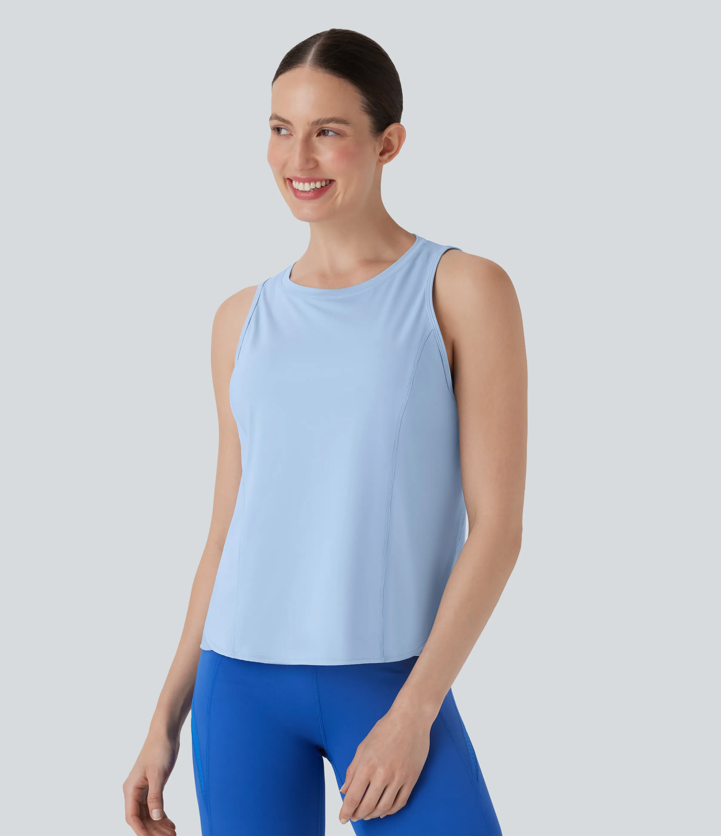 Halara Top deportivo de yoga cruzado con tejido en contraste - Angel Falls - XS sold by Halara product image thumbnail 4