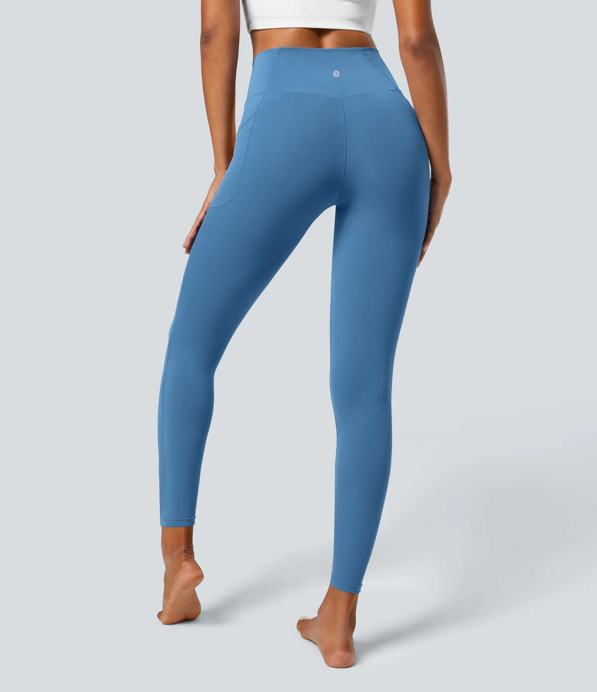 Halara Leggings Softlyzero™ liso bolsillo cruzado -UPF50+ - Gloomy Blue - L(full_length) sold by Halara product image thumbnail 3
