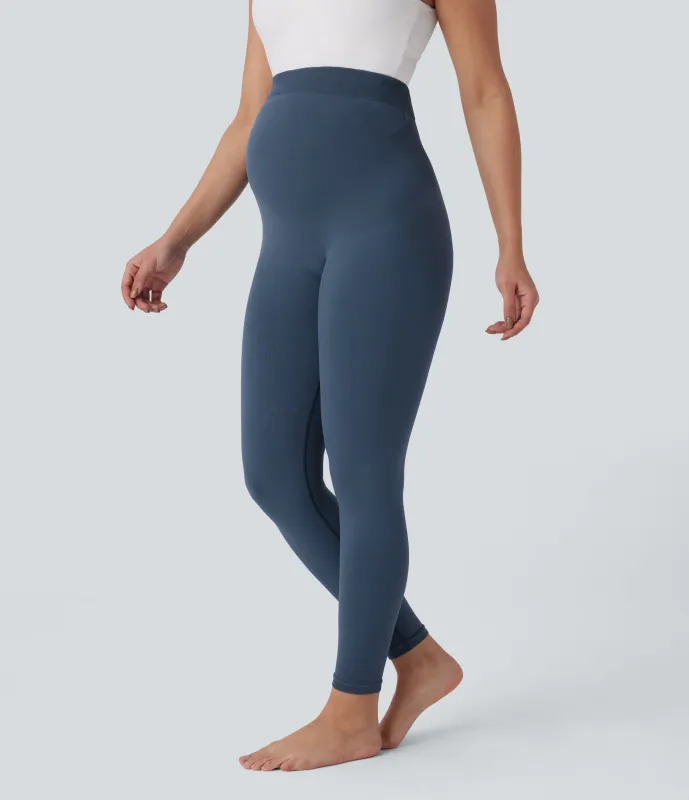 Halara Leggings premamá yoga tiro alto fluidez sin costura 7/8 - Mallard Blue - XL(regular) sold by Halara