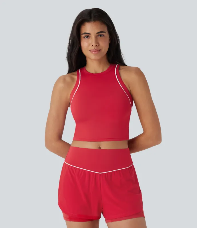 Halara Camiseta corta sin mangas SpeedWave™ reflectante de secado rápido para running - Poinsettia - S sold by Halara