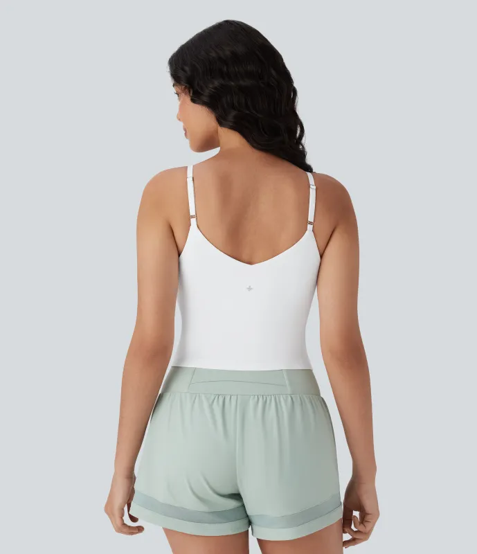 Halara Camiseta de yoga Softlyzero™ UPF50+ con espalda abierta y tirantes ajustables - White - XL sold by Halara