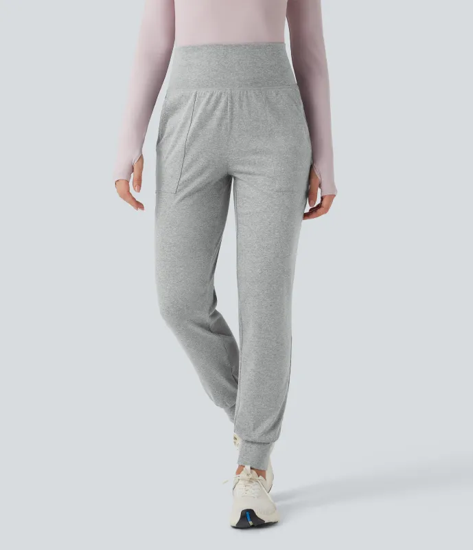 Halara Pantalones de yoga ajustados de tiro alto con bolsillos - Fog Gray - XS(regular) sold by Halara