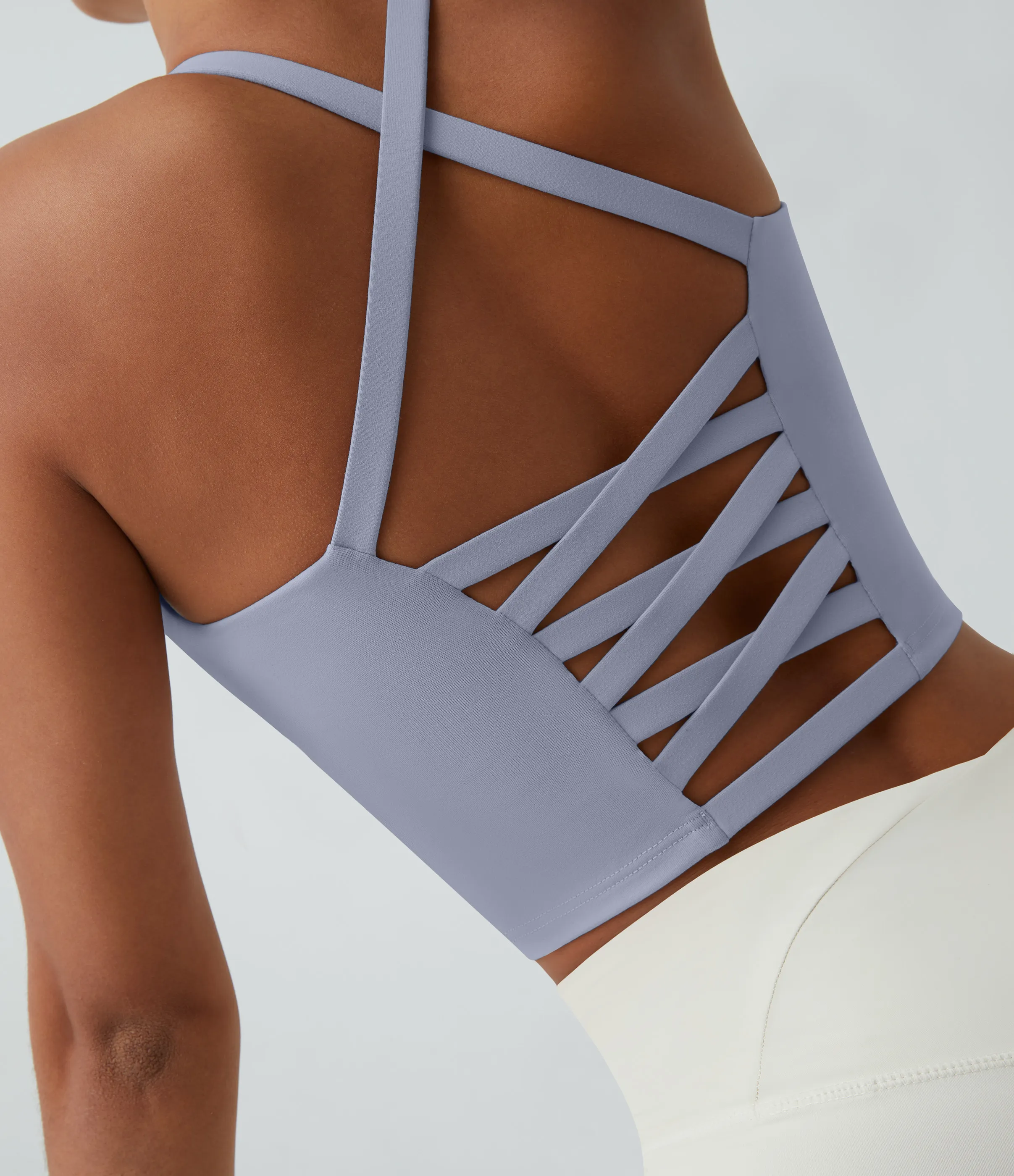 Halara Top corto de yoga en copas D-F - Silver Bullet - XL sold by Halara product image thumbnail 5