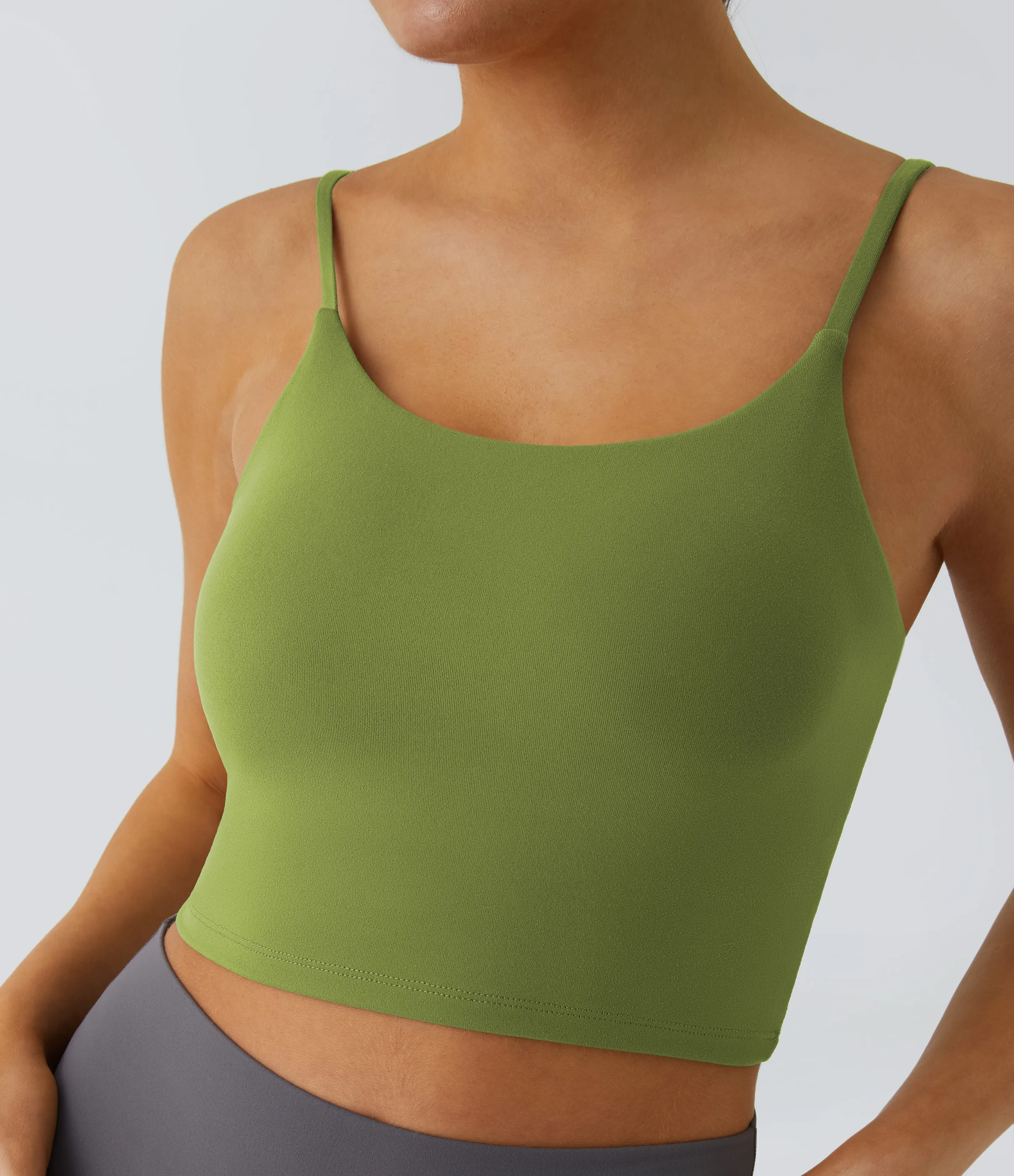 Halara Top corto sin mangas entrenamiento acolchado básico - Peridot - XS sold by Halara product image thumbnail 2