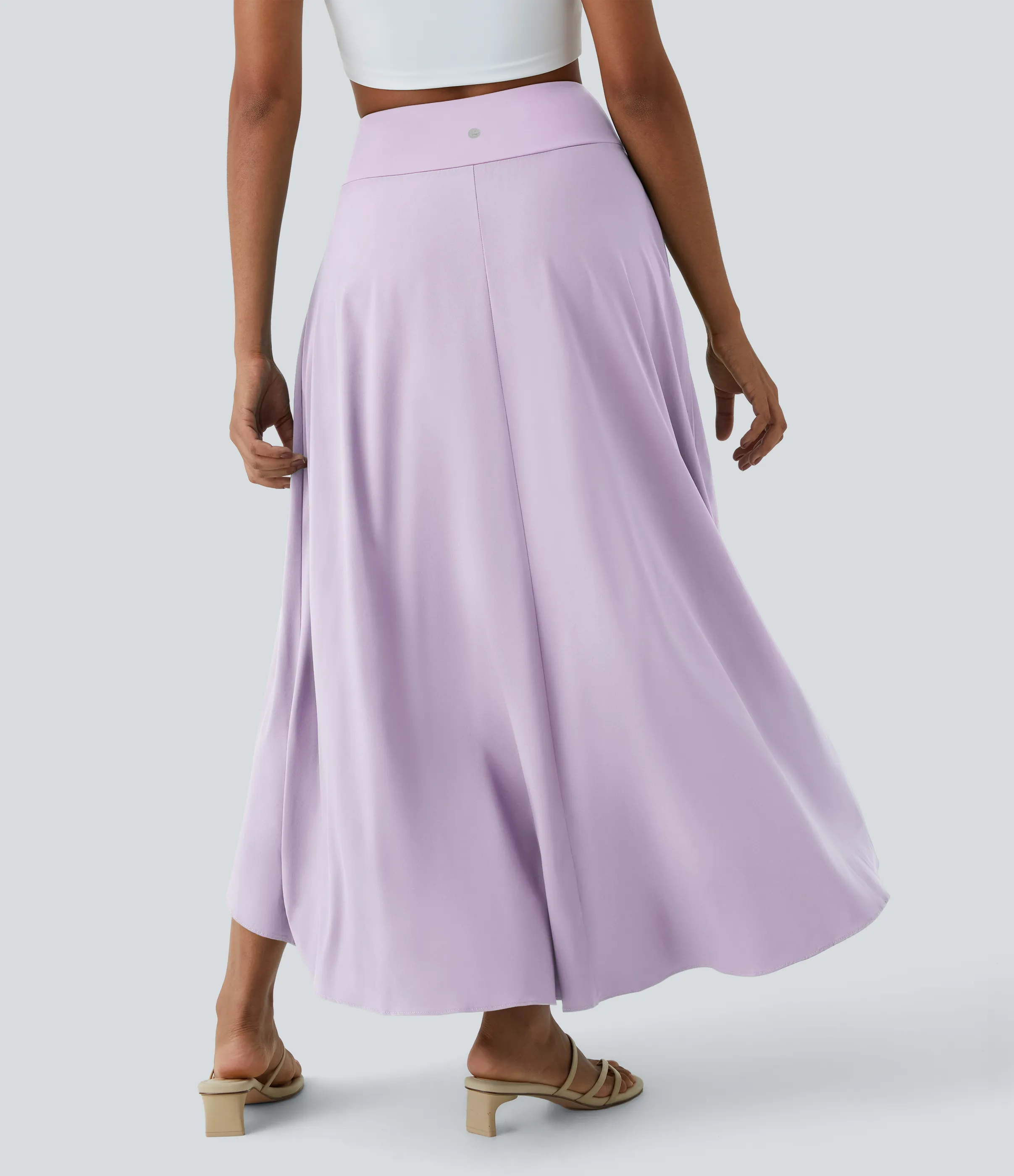 Halara Falda Breezeful™ larga regular tiro alto volante alto bajo 2 en 1 fluida secado rápido - Leisurely Lavender - XL(regular) sold by Halara product image thumbnail 4