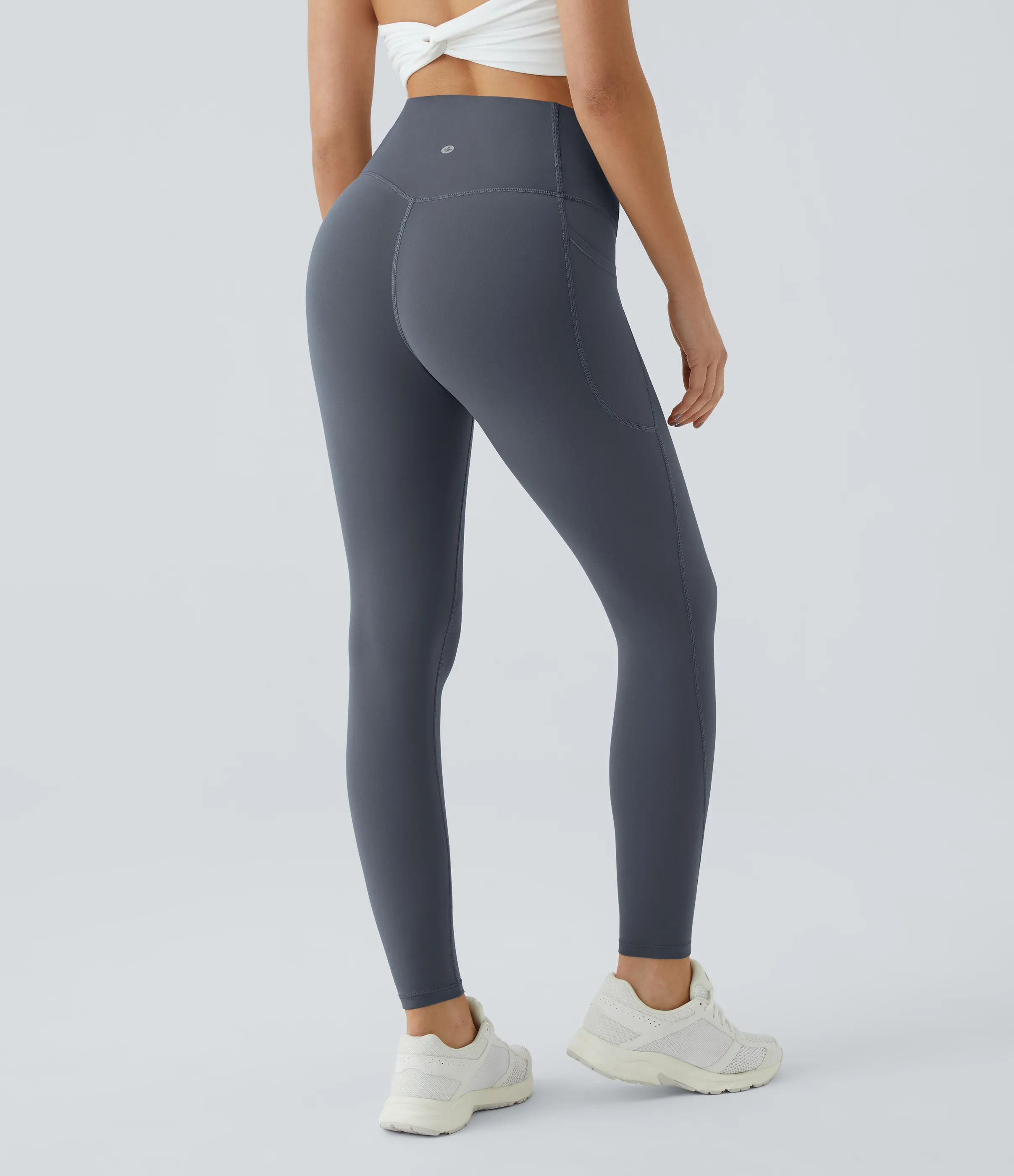 Halara Leggings SoCinched UltraSculpt entrenamiento control abdomen bolsillo lateral tiro alto - Silent Blue - S(full_length) sold by Halara product image thumbnail 4