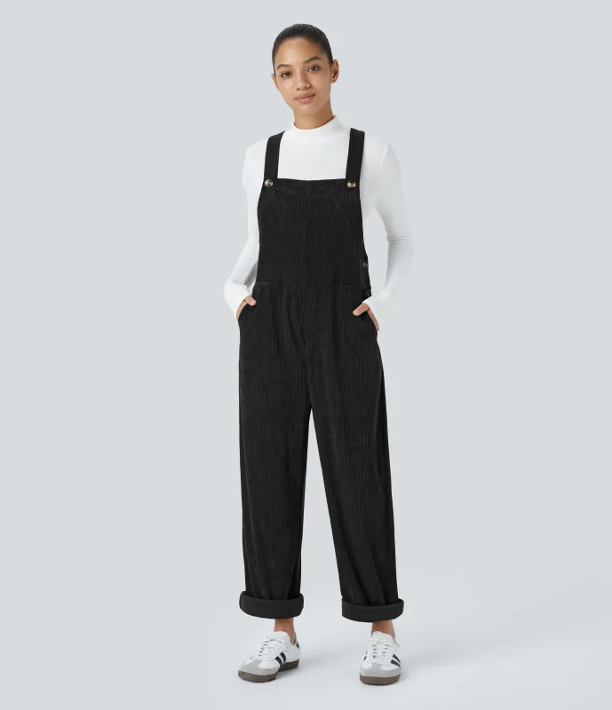 Halara Mono pana pierna recta múltiple bolsillo correa ajustable - Black - L(regular) sold by Halara