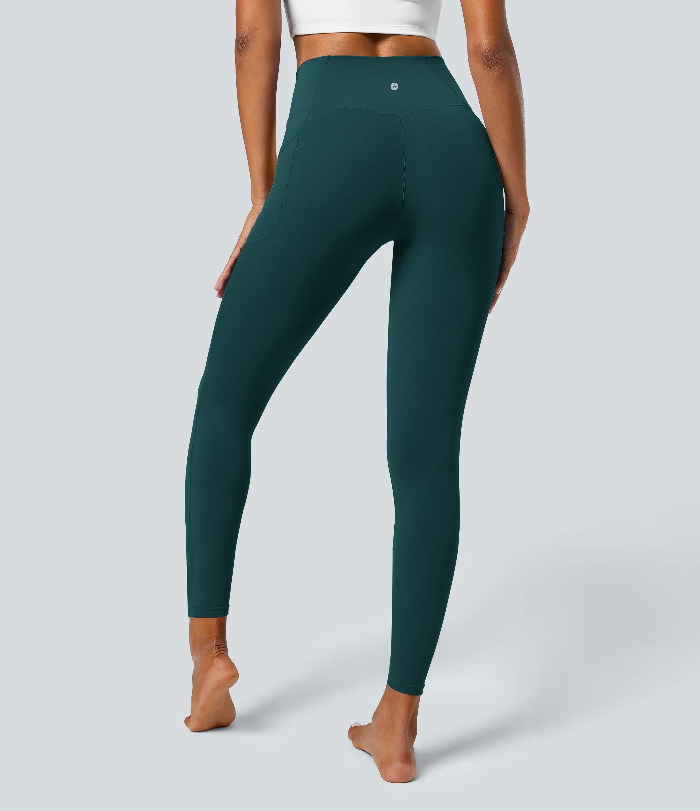 Halara Leggings Softlyzero™ liso bolsillo cruzado - Viridian - XL(7/8) sold by Halara product image thumbnail 3