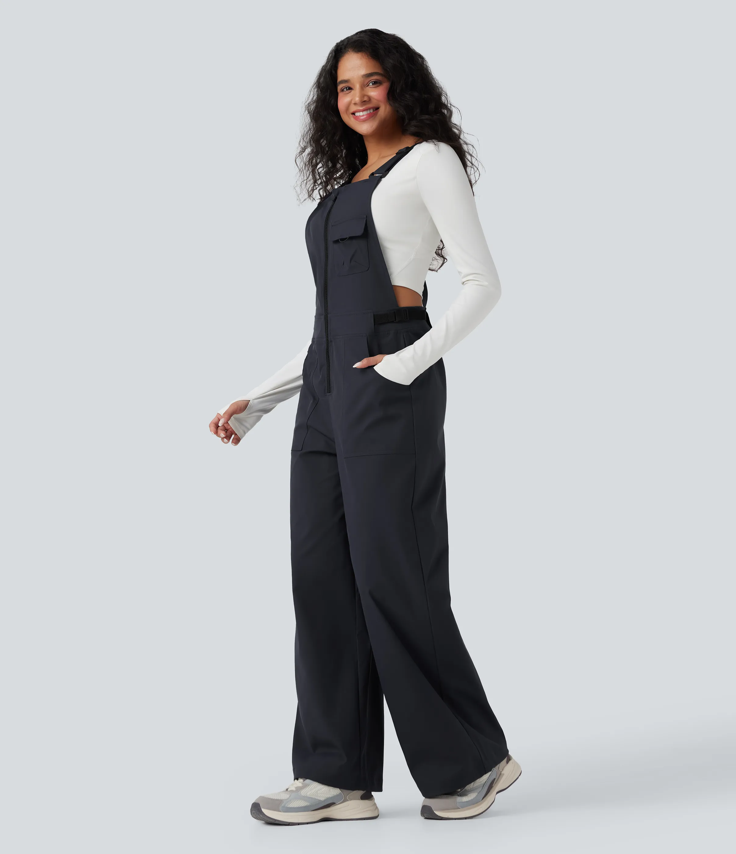 Halara Jumpsuit de senderismo impermeable y resistente al desgaste con bolsillos - Polar Night - XL(regular) sold by Halara product image thumbnail 4