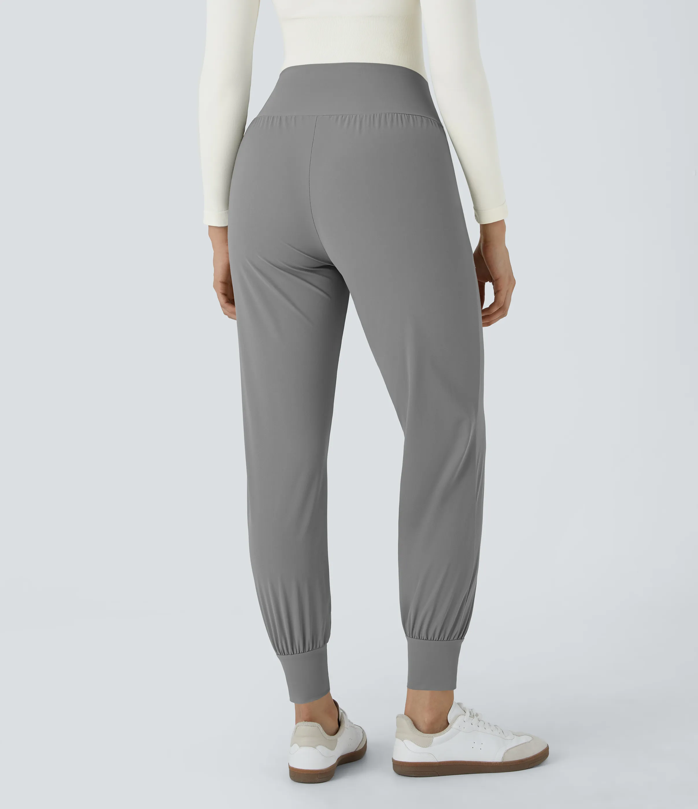 Halara Joggers bolsillo lateral liso tiro alto - Gray Flannel - XS(regular) sold by Halara