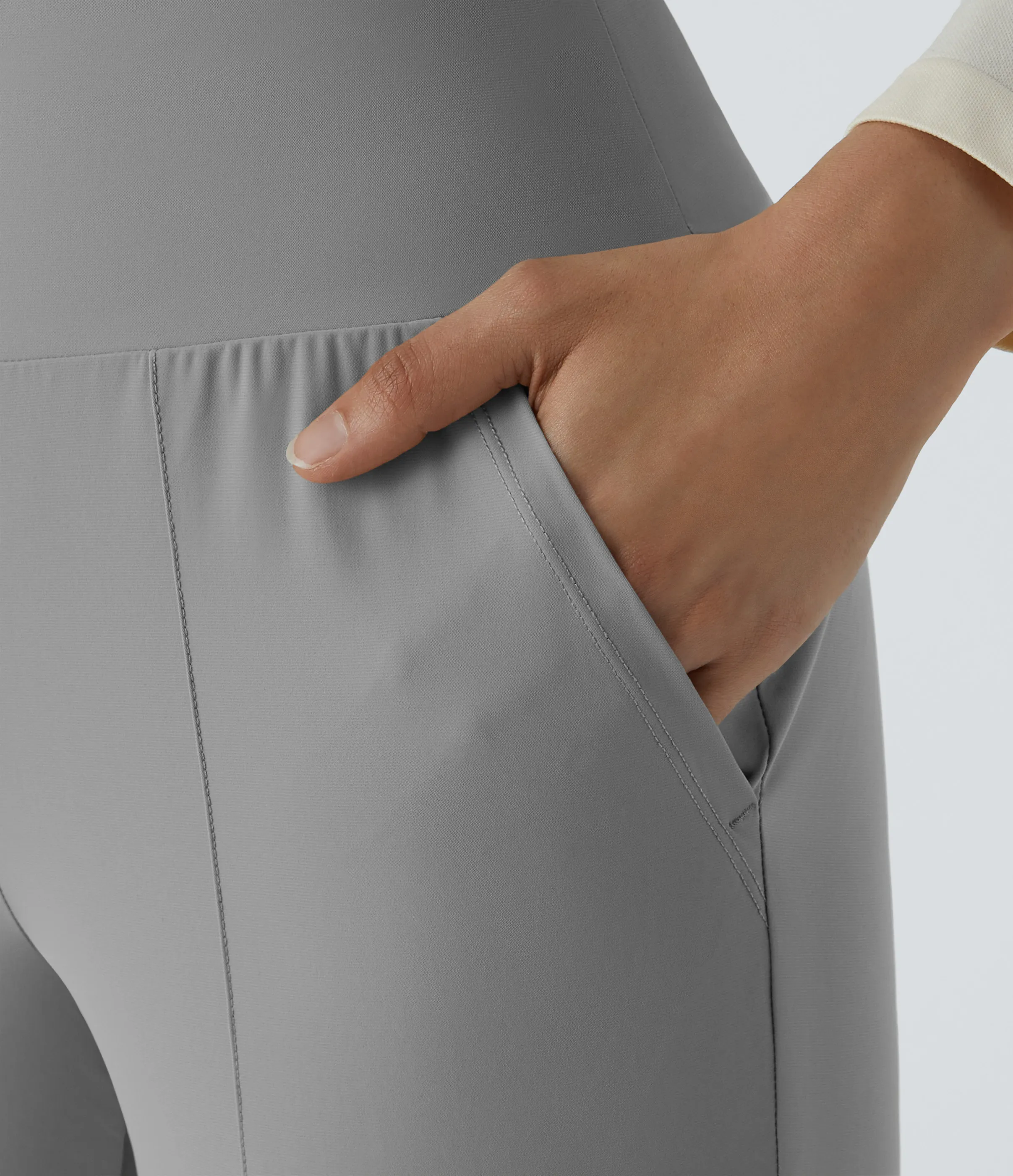 Halara Joggers bolsillo lateral liso tiro alto - Gray Flannel - XS(regular) sold by Halara product image thumbnail 5