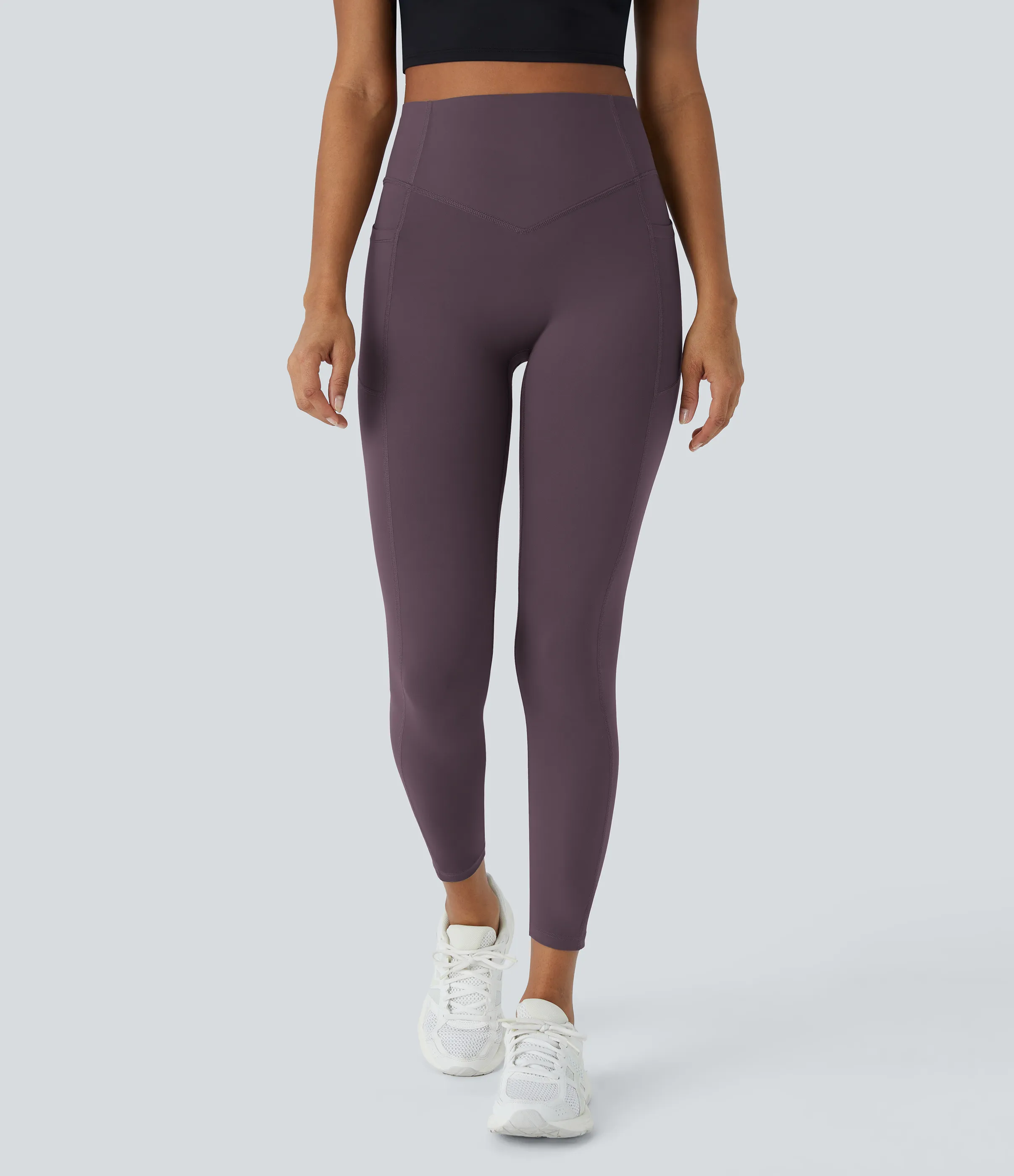 Halara Leggings SoCinched UltraSculpt entrenamiento moldeador bolsillo lateral control abdomen tiro alto - Night's Purple - XS(7/8) sold by Halara product image thumbnail 3