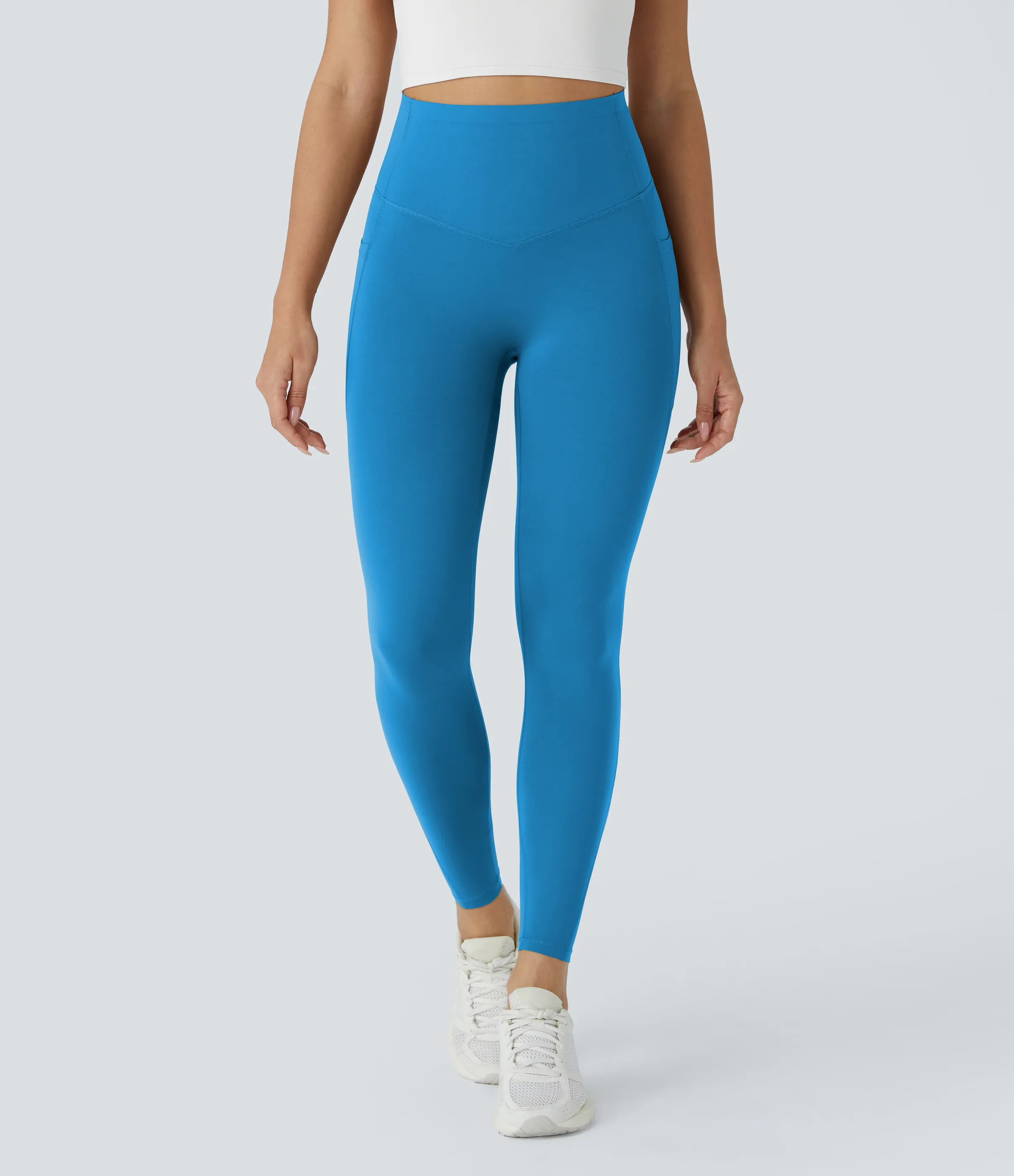 Halara Leggings SoCinched UltraSculpt tiro alto realce glúteos control abdomen bolsillo lateral moldeador - Vallarta Blue - S(7/8) sold by Halara product image thumbnail 3
