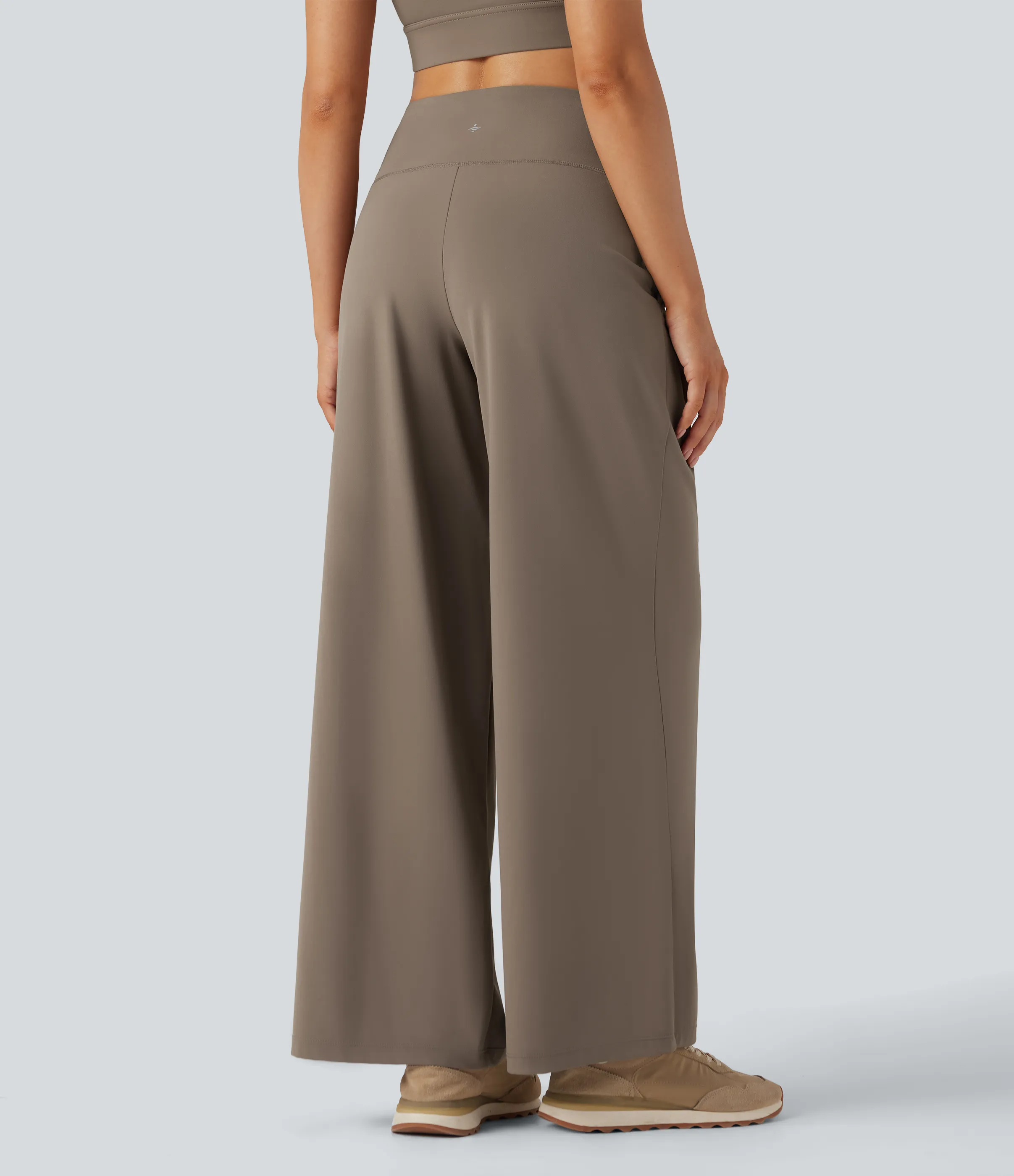 Halara Pantalones de yoga anchos Halara UltraSculpt™ de tiro alto con bolsillos - Dawn Brown - XS(regular) sold by Halara product image thumbnail 3