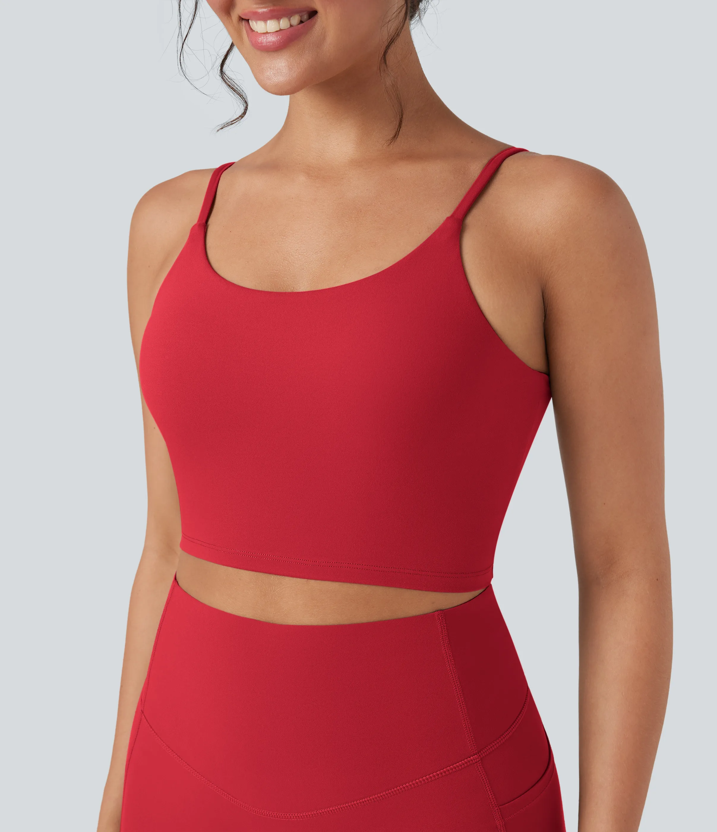 Halara Top de yoga corto Halara UltraSculpt™ - Aura Orange - XL sold by Halara product image thumbnail 2