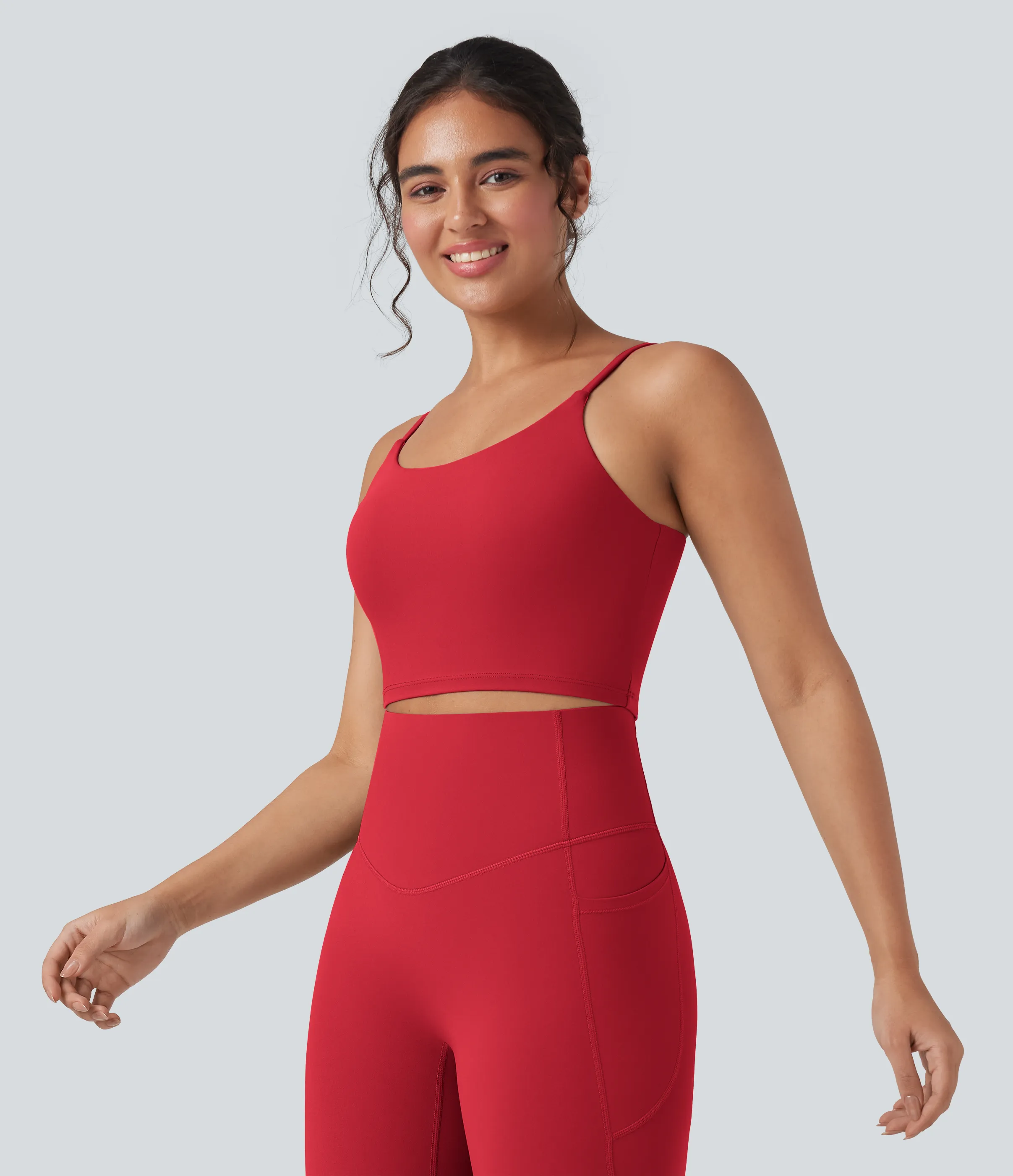 Halara Top de yoga corto Halara UltraSculpt™ - Aura Orange - XL sold by Halara product image thumbnail 4