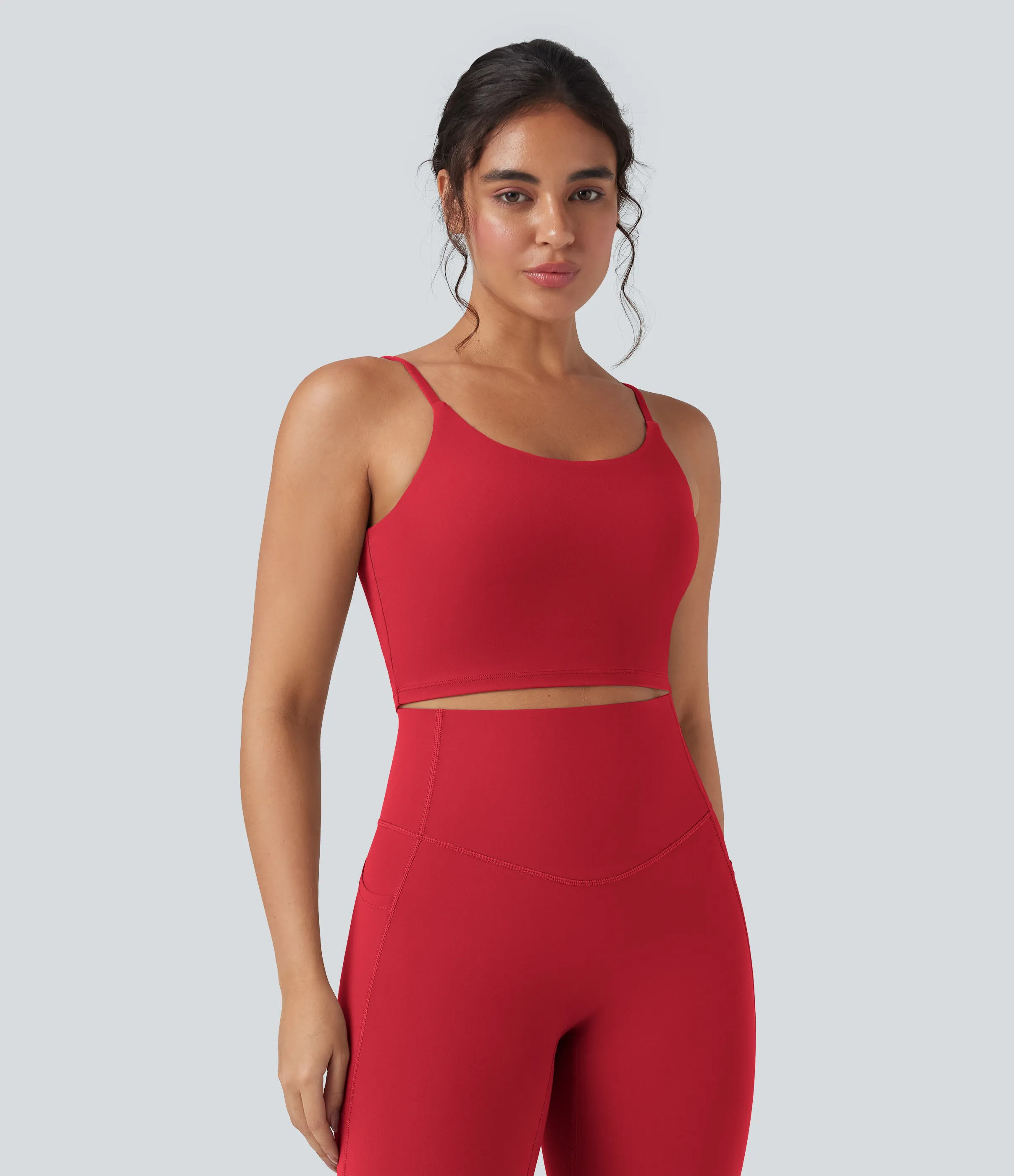 Halara Top de yoga corto Halara UltraSculpt™ - Aura Orange - XL sold by Halara product image thumbnail 5