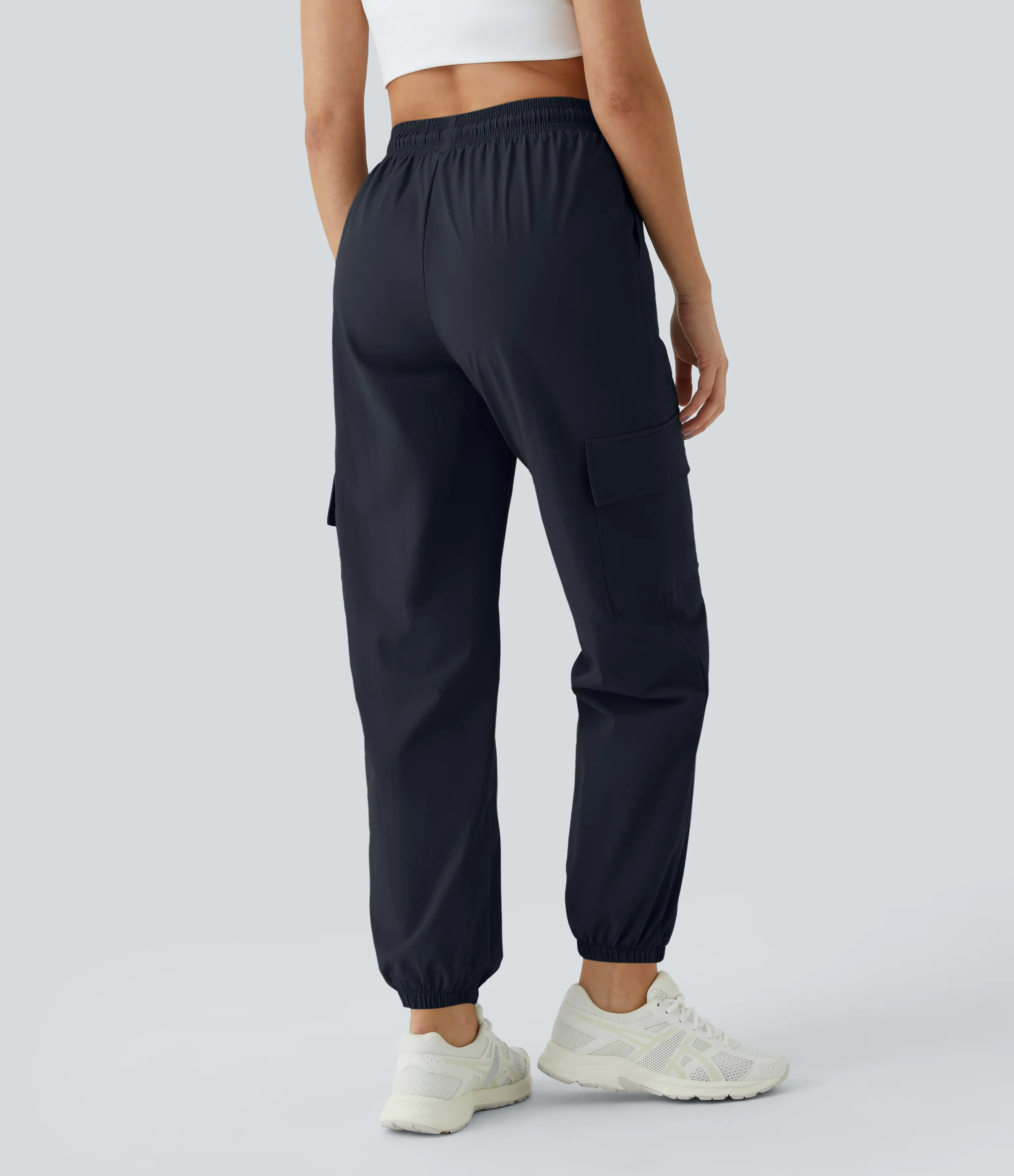 Halara Joggers cargo bolsillo lateral cordón tiro medio - Deep Dark Blue - XS sold by Halara product image thumbnail 3