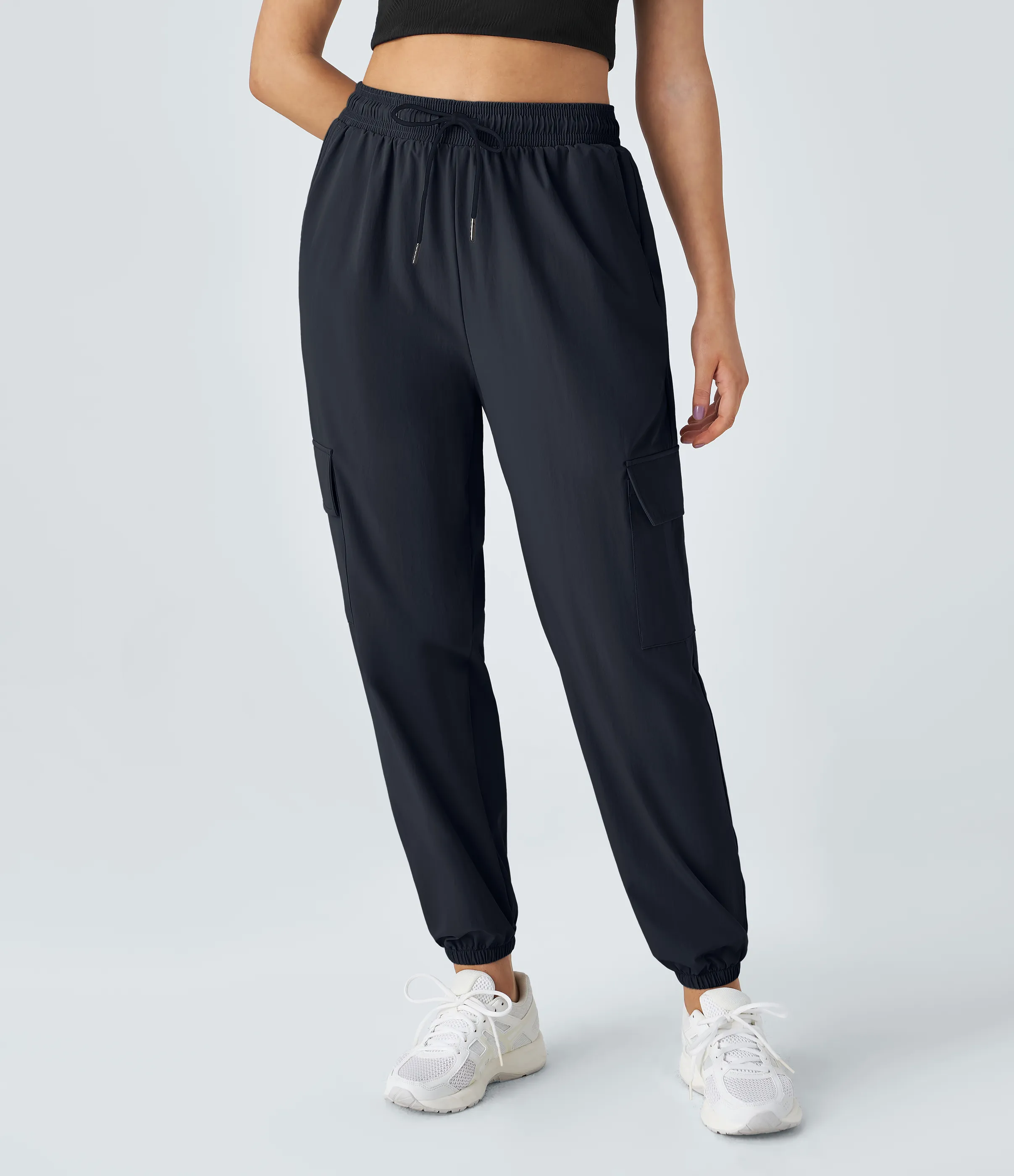 Halara Joggers cargo bolsillo lateral cordón tiro medio - Deep Dark Blue - XS sold by Halara product image thumbnail 4