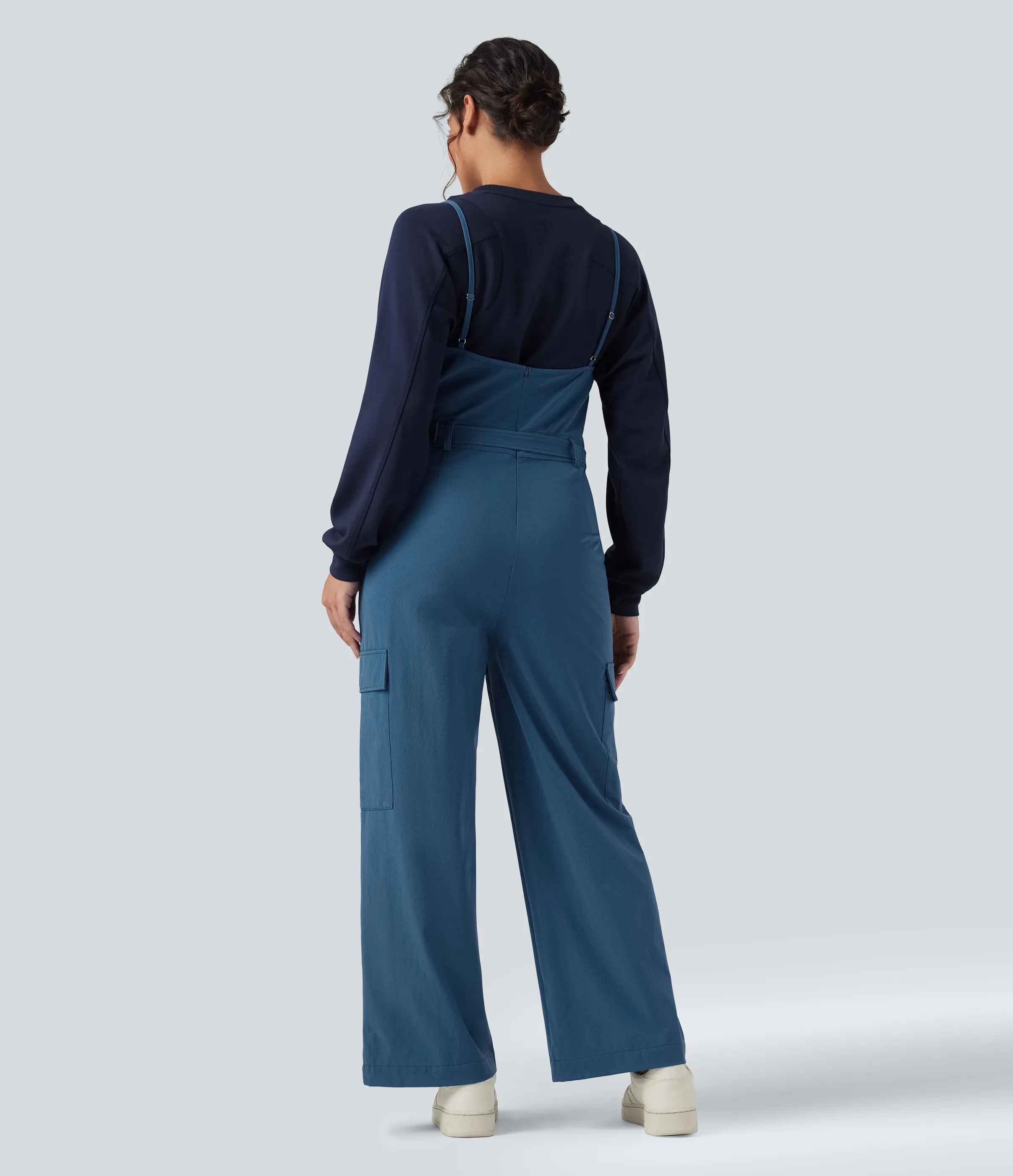 Halara Jumpsuit de senderismo con cinturón y bolsillos - Blue Ashes - S(regular) sold by Halara product image thumbnail 3