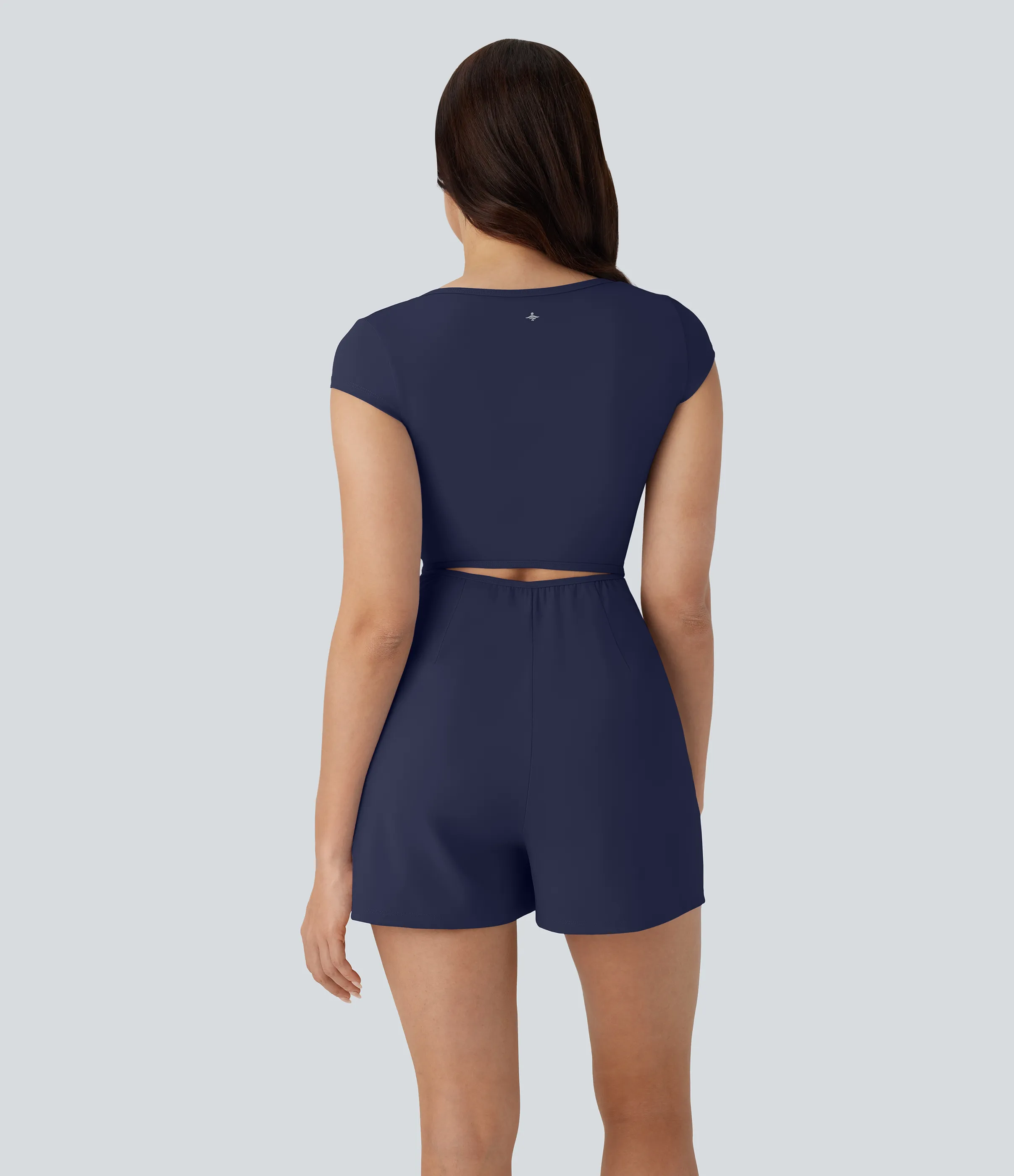 Halara Mono Softlyzero™ Airy yoga cuello U manga corta bolsillo lateral tacto fresco - Easy Peezy - Peacoat - XS sold by Halara product image thumbnail 3