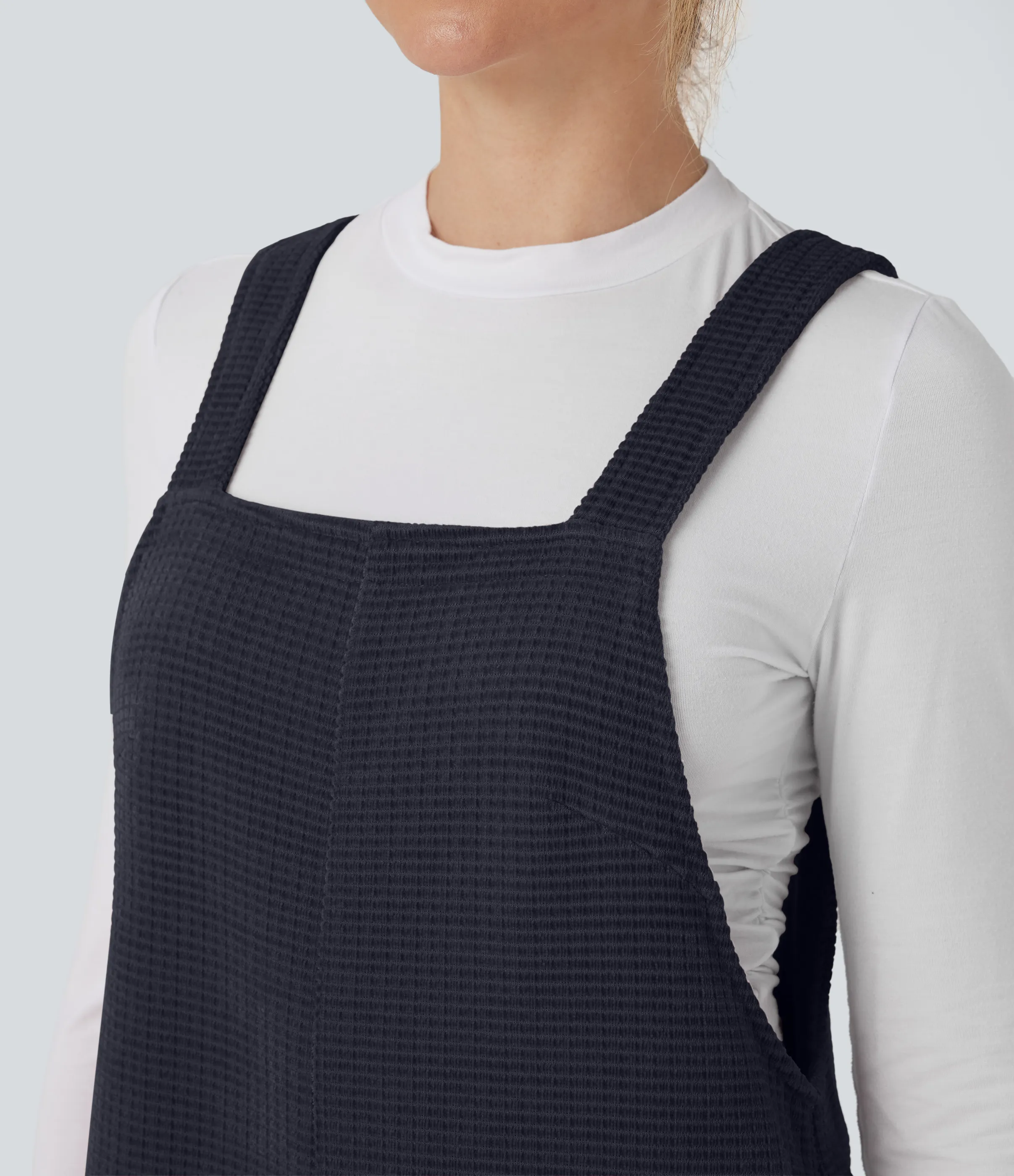 Halara Jumpsuit casual de chenilla con lazo en la espalda y bolsillos - Sky Captain - XS(regular) sold by Halara product image thumbnail 5