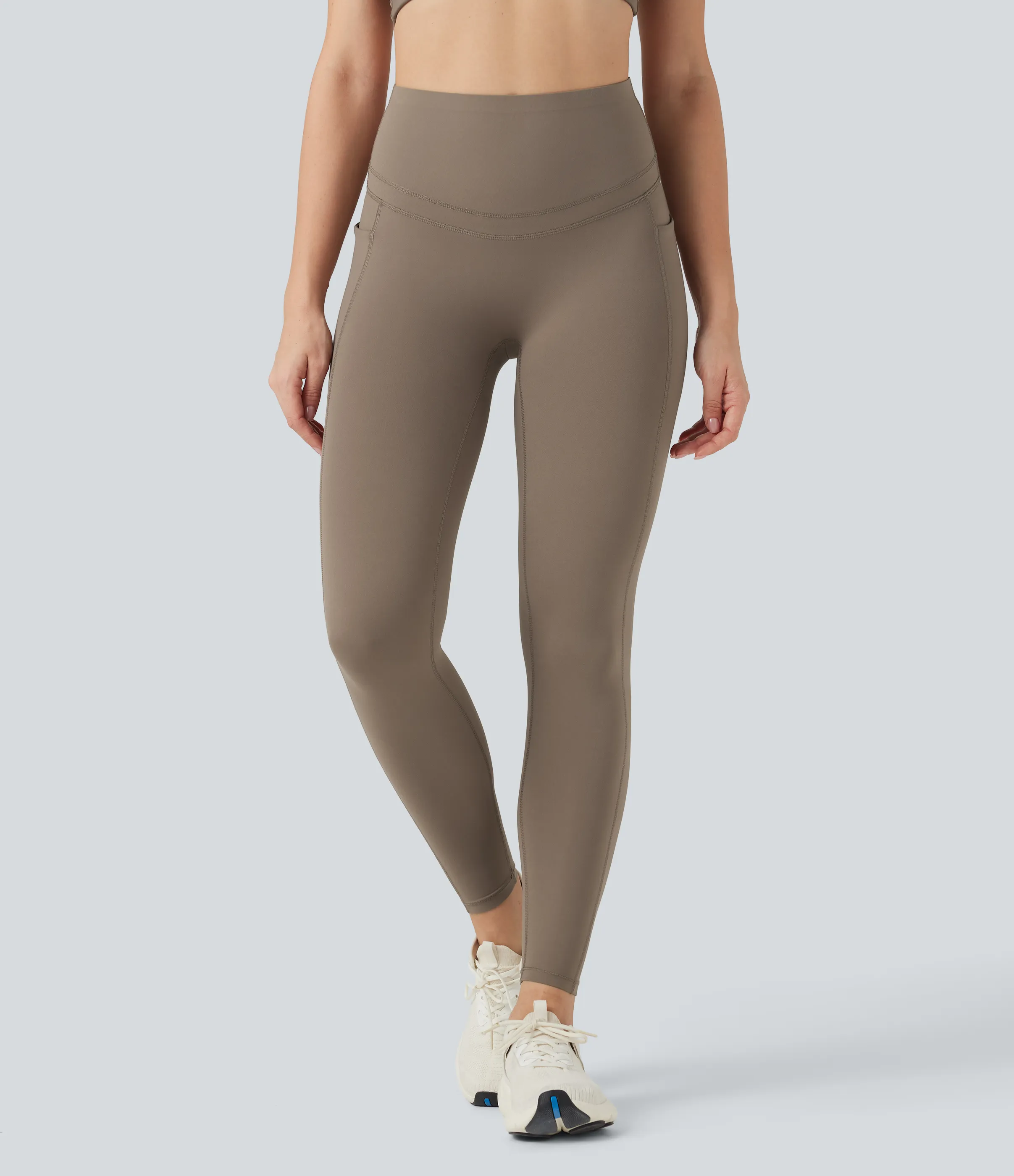 Halara Leggings moldeadoras de tiro alto Halara UltraSculpt™ con realce de glúteos y control de abdomen con bolsillos - Dawn Brown - M(7/8) sold by Halara product image thumbnail 4
