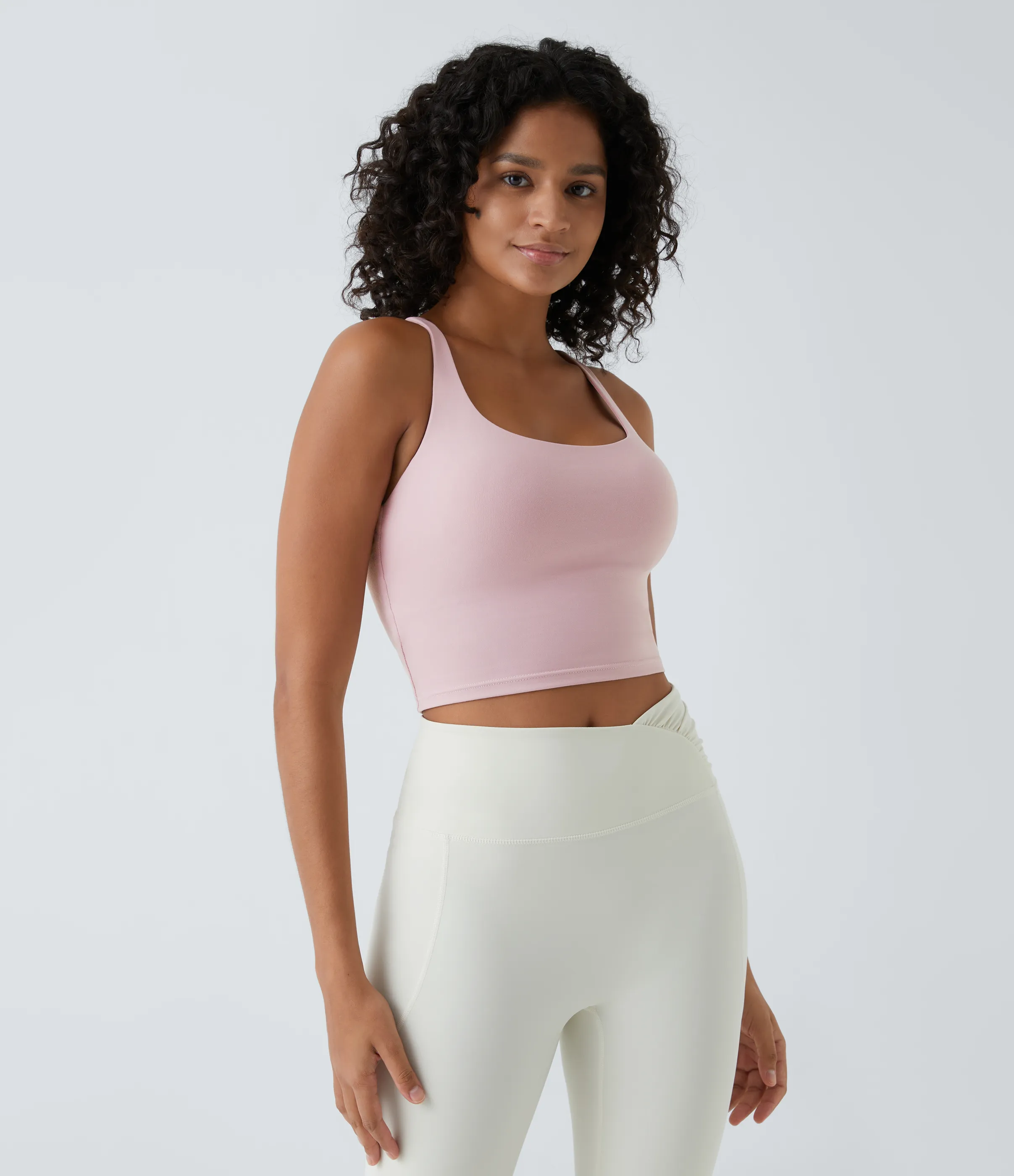 Halara Top corto de yoga en copas D-F - Peachskin - M sold by Halara product image thumbnail 3