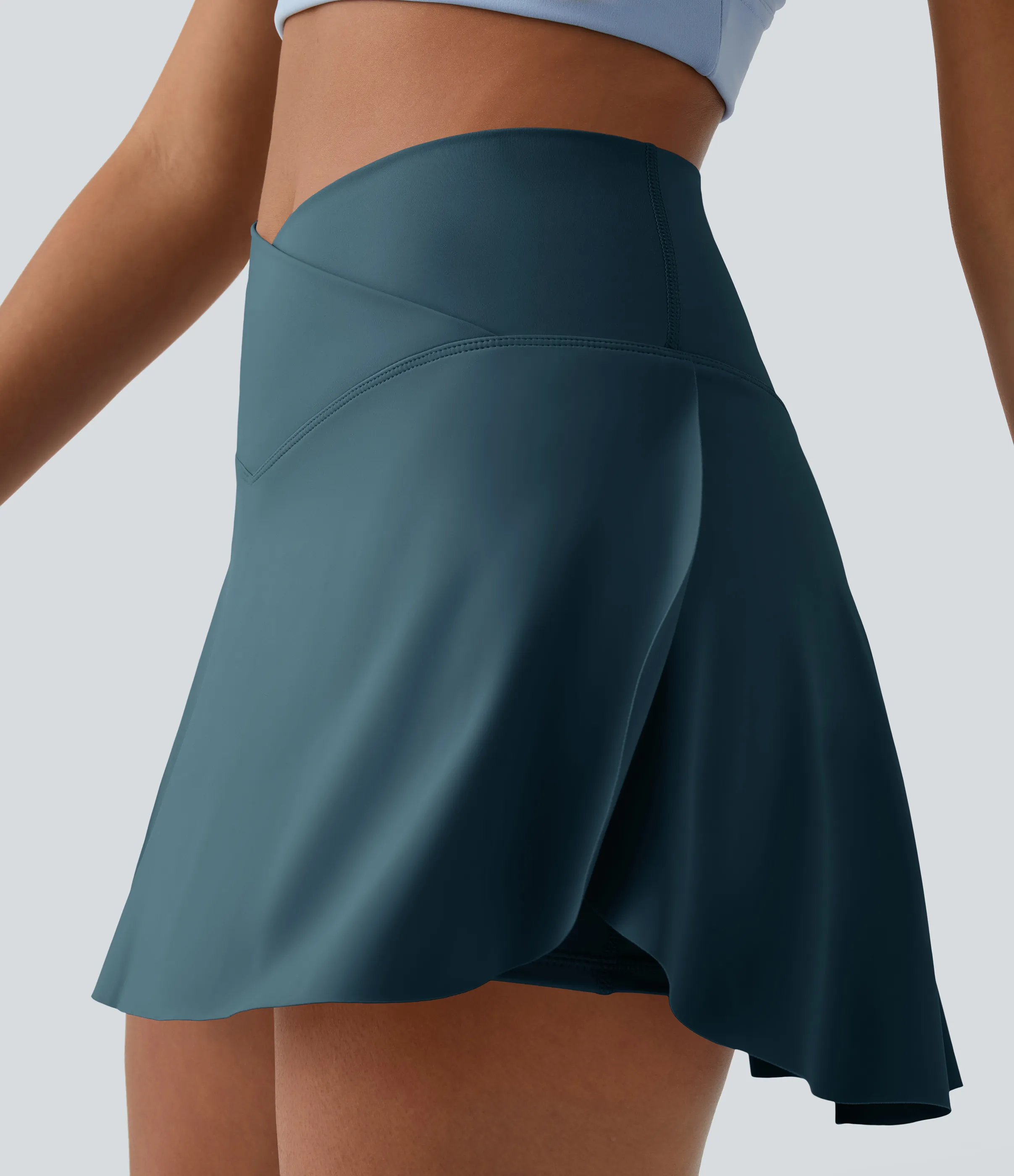 Halara Minifalda tenis Softlyzero™ Airy Crossover 2 en 1 bolsillo lateral tacto fresco tacto suave diario Lucid-UPF 50+ - Ink Green - XS sold by Halara product image thumbnail 5