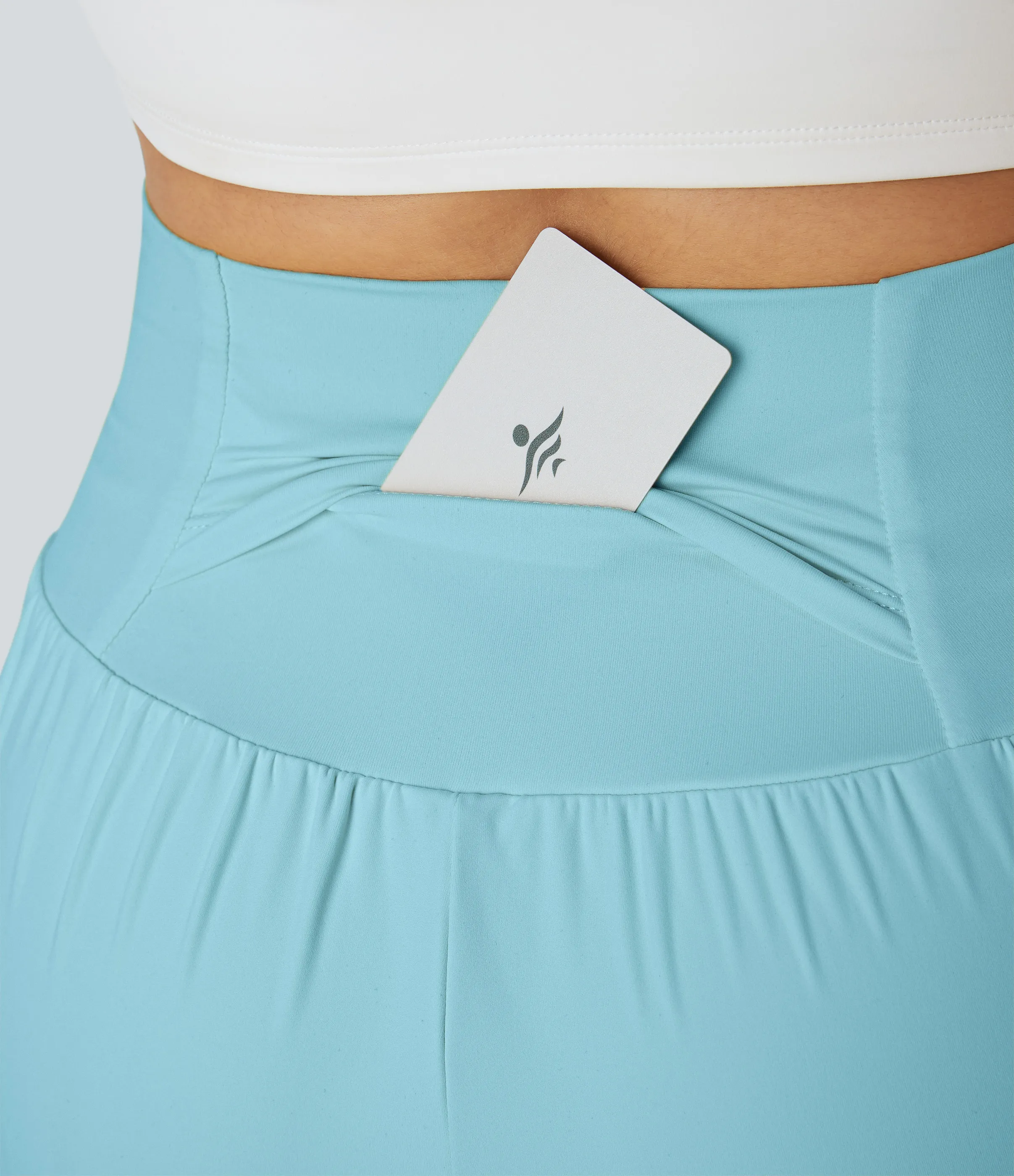 Halara Pantalón corto yoga 2 en 1 bolsillo trasero oculto tiro súper alto bolsillo lateral oculto 12.5cm-más largo - Spun Sugar - L(Long) sold by Halara product image thumbnail 5