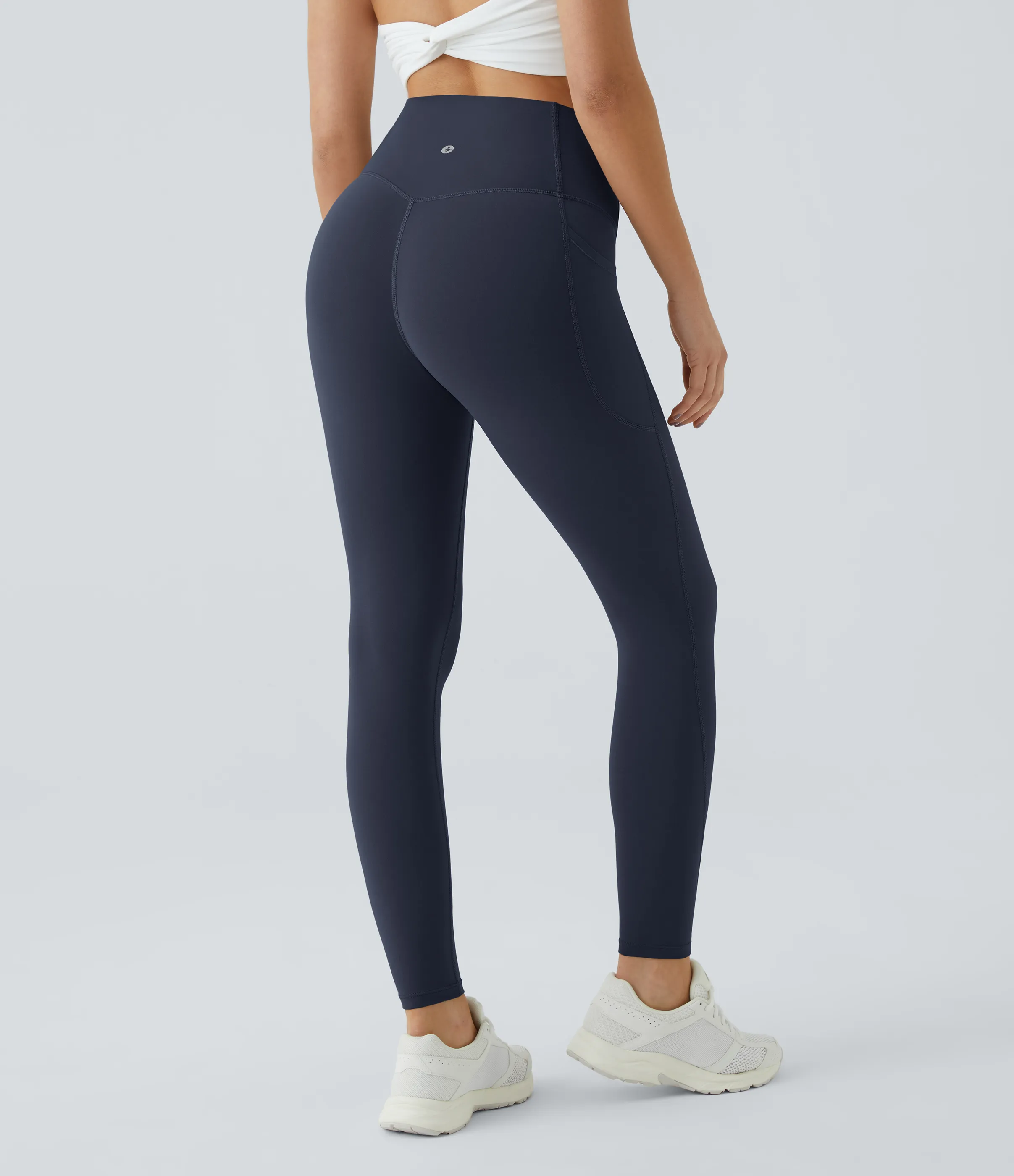 Halara Leggings SoCinched UltraSculpt entrenamiento control abdomen bolsillo lateral tiro alto - Mood Indigo - XS(7/8) sold by Halara product image thumbnail 4