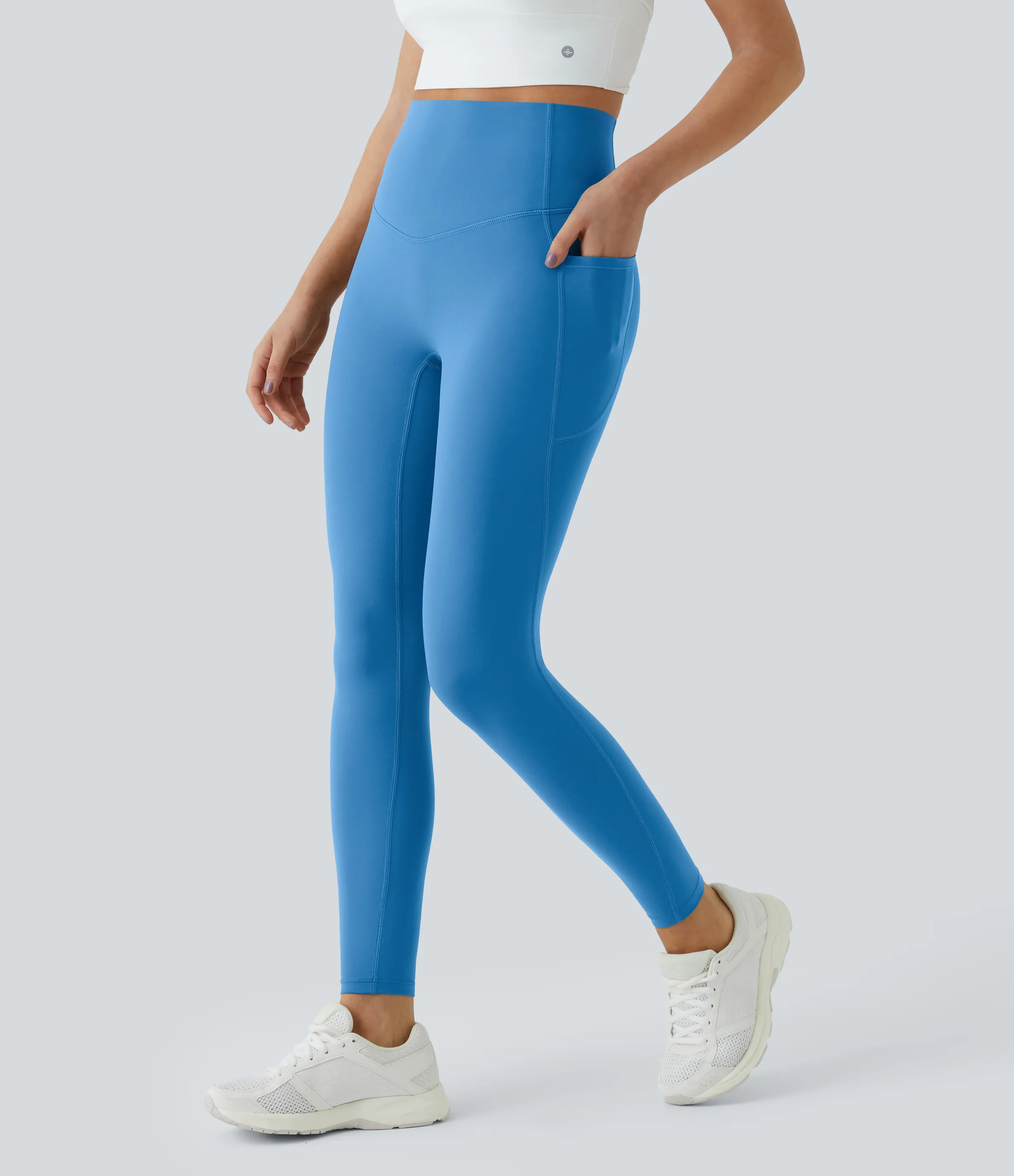 Halara Leggings SoCinched UltraSculpt entrenamiento control abdomen bolsillo lateral tiro alto - Vallarta Blue - M(full_length) sold by Halara product image thumbnail 5