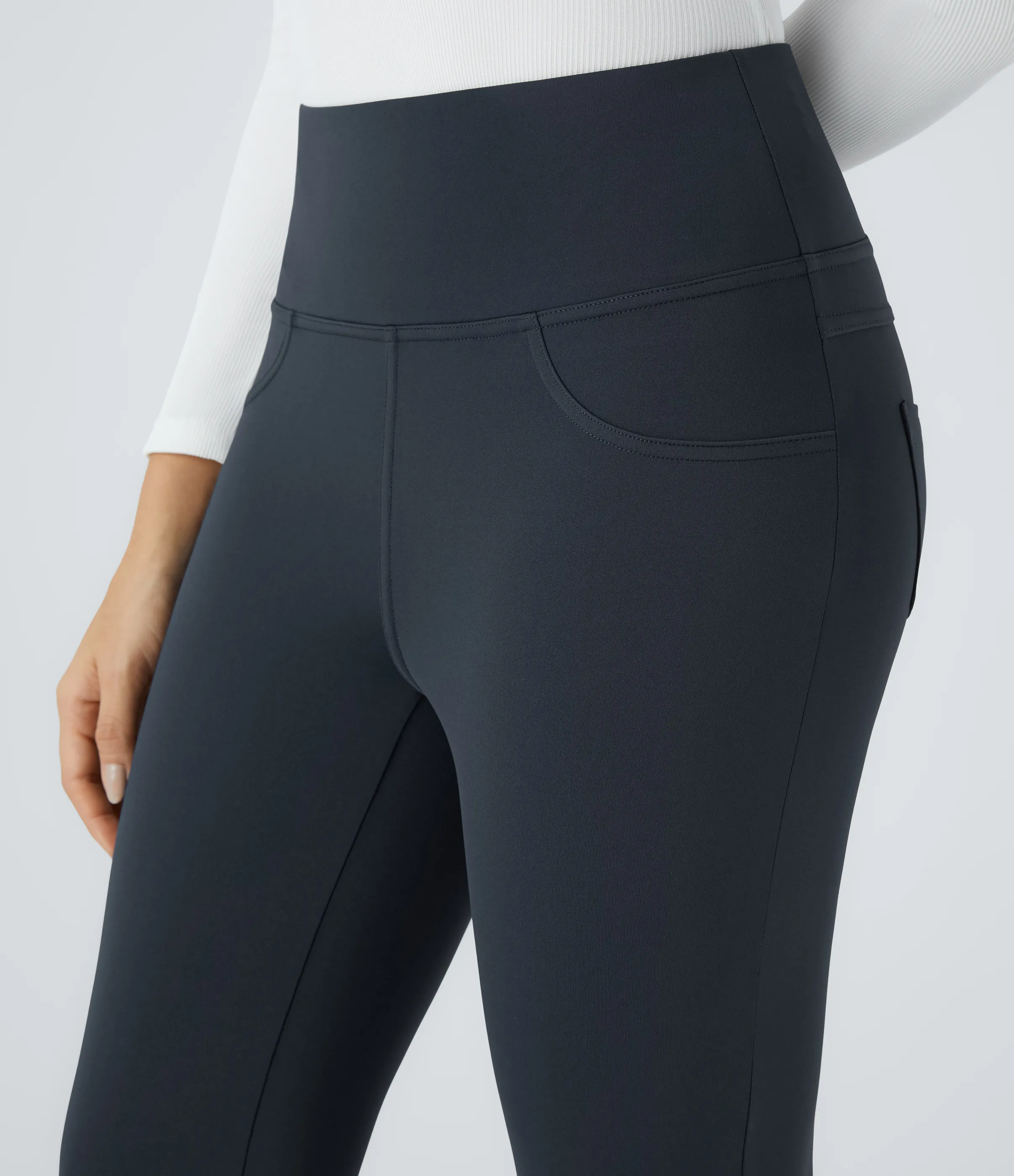 Halara Pantalón oficina cónico bolsillo trasero tiro alto - Midnight Blue - M(regular) sold by Halara product image thumbnail 5