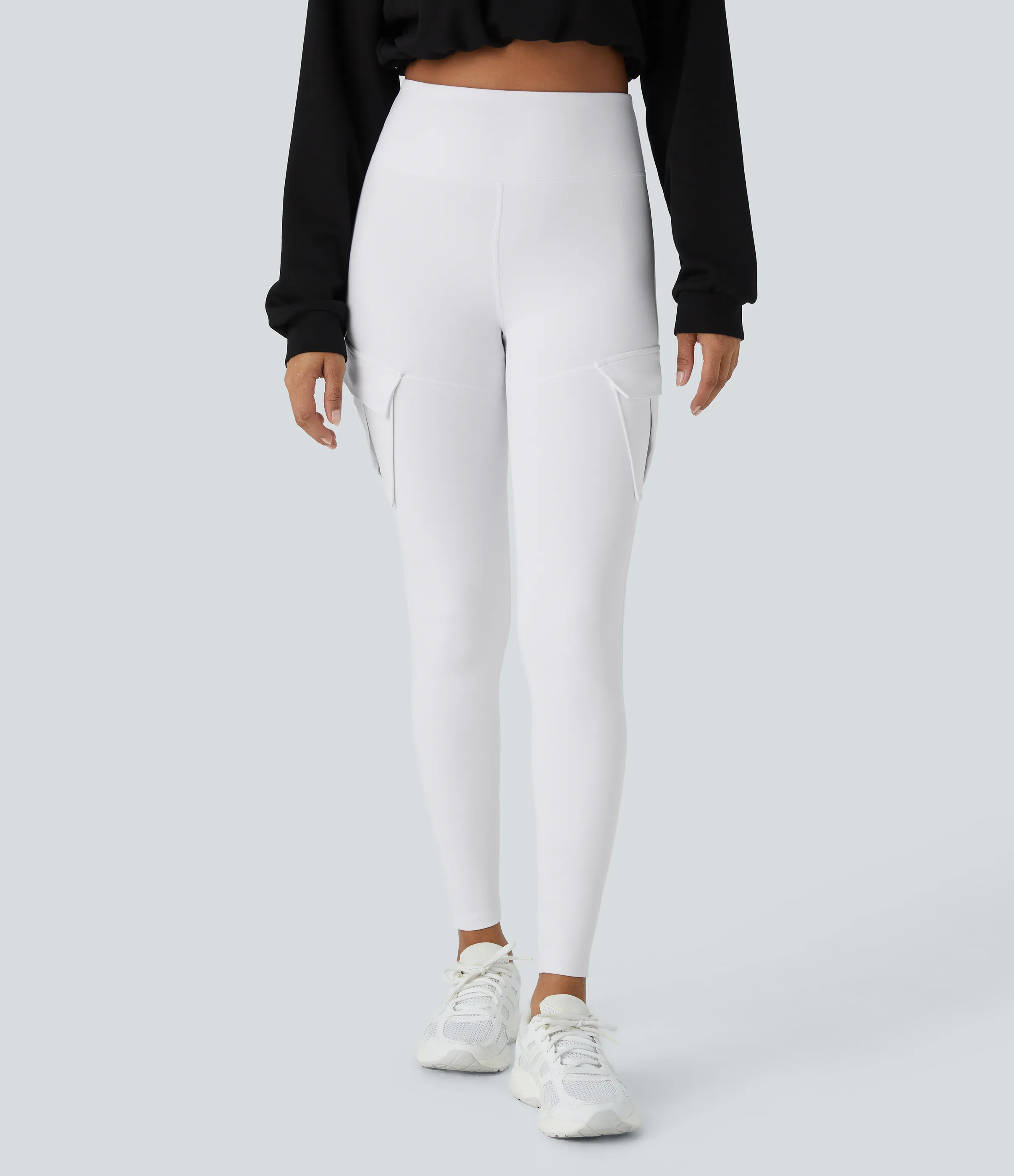 Halara Leggings yoga ajustado bolsillo cargo tiro alto - White - XL(full_length) sold by Halara product image thumbnail 3