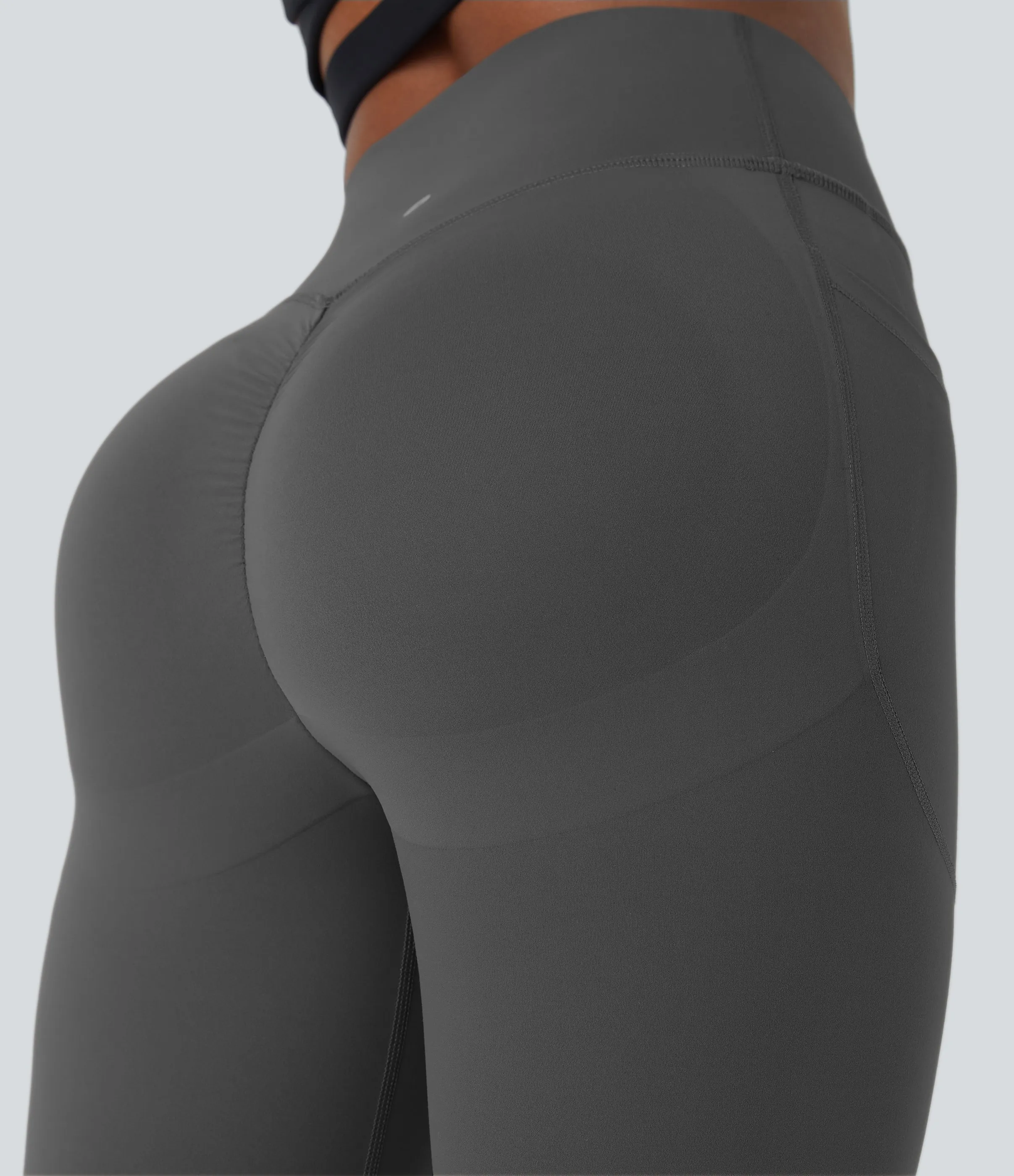 Halara Leggings SoCinched UltraSculpt entrenamiento moldeador bolsillo lateral control abdomen tiro alto - Volcanic Ash - M(7/8) sold by Halara product image thumbnail 5