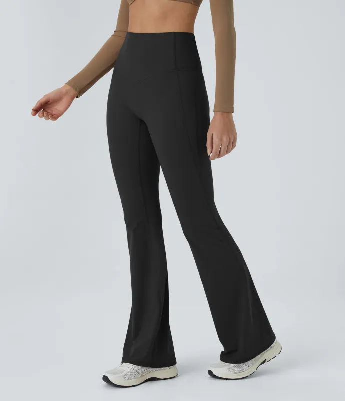 Halara Leggings yoga SoCinched UltraSculpt acampanado tiro alto control abdomen - Black - XL(tall) sold by Halara