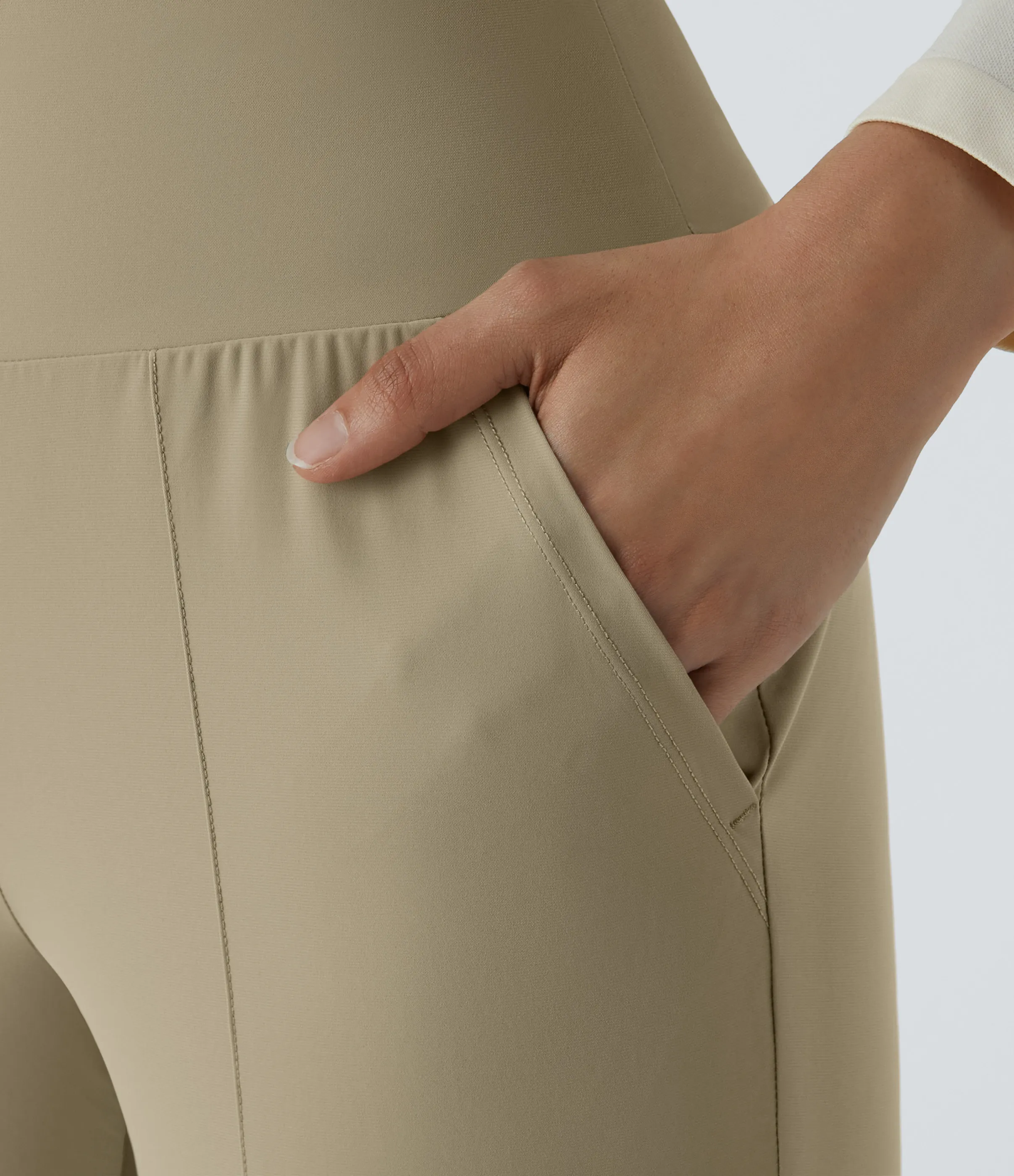 Halara Joggers de tiro alto con bolsillos laterales - Earthen Yellow - S(petite) sold by Halara product image thumbnail 5