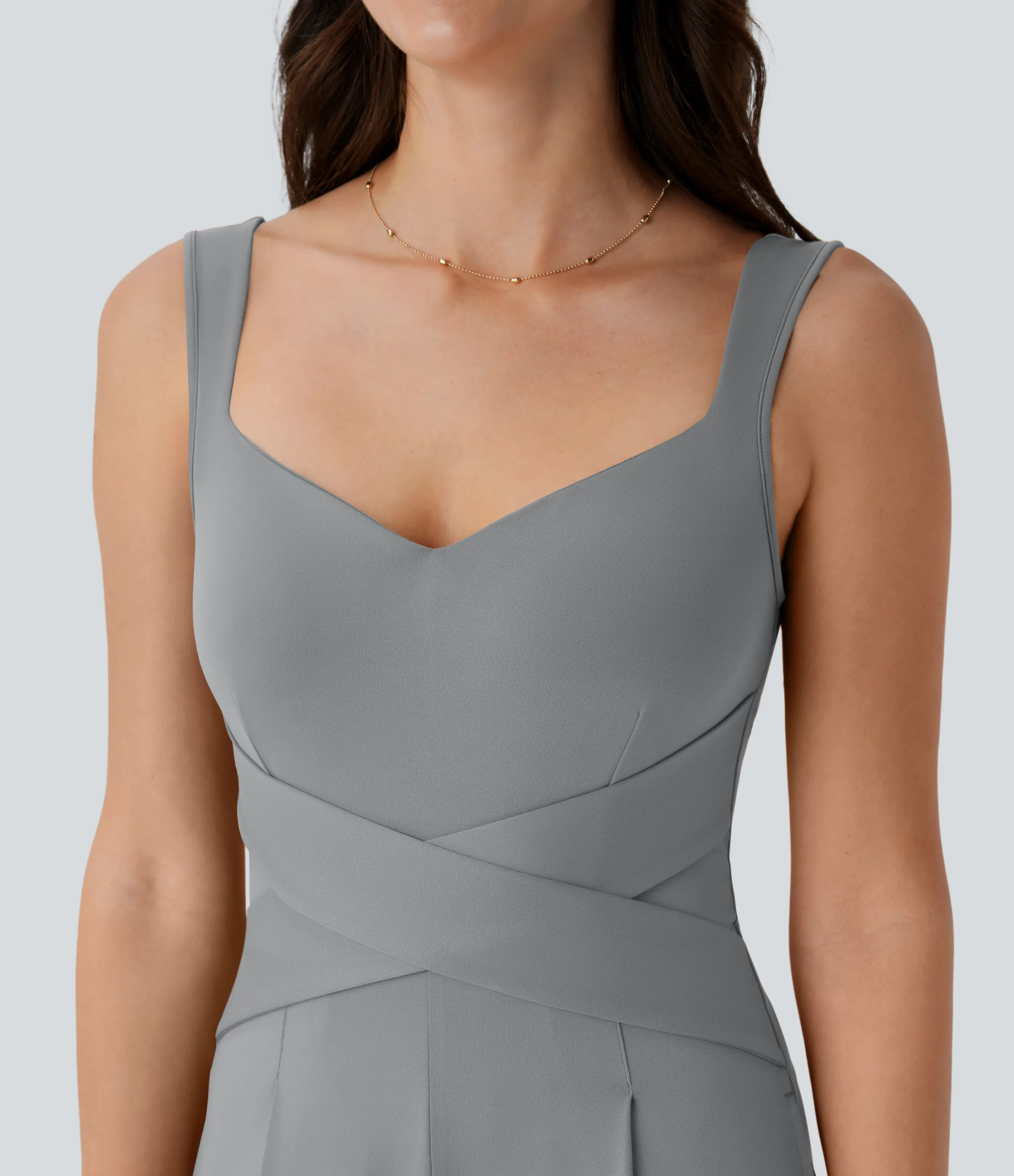 Halara Jumpsuit casual sin mangas con espalda en U y bolsillos - Ultimate Gray - XL(regular) sold by Halara product image thumbnail 5