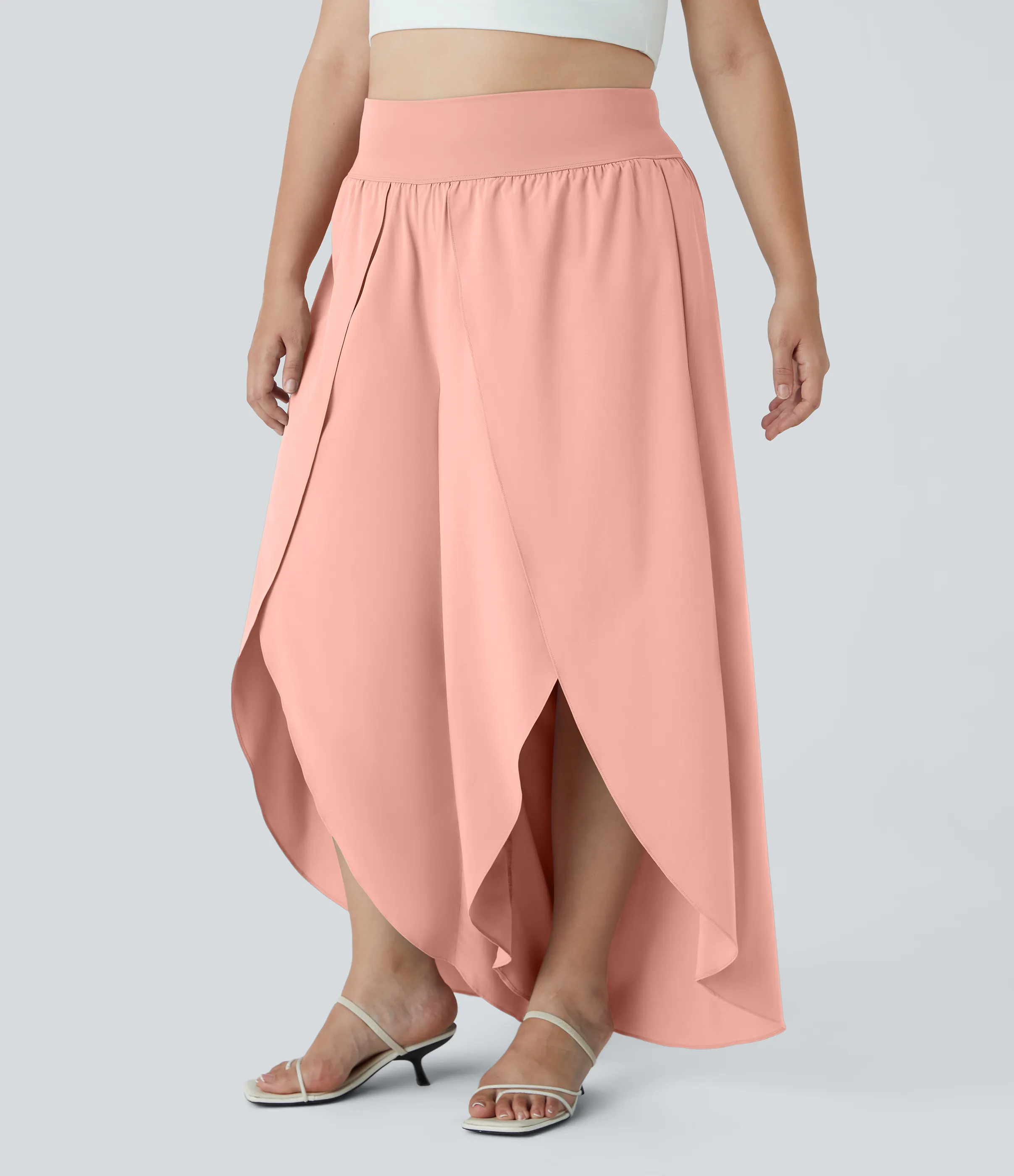 Halara Breezeful™ Pantalón talla plus palazzo fluido bolsillo trasero tiro alto secado rápido - Blossom - 2X(regular) sold by Halara product image thumbnail 2