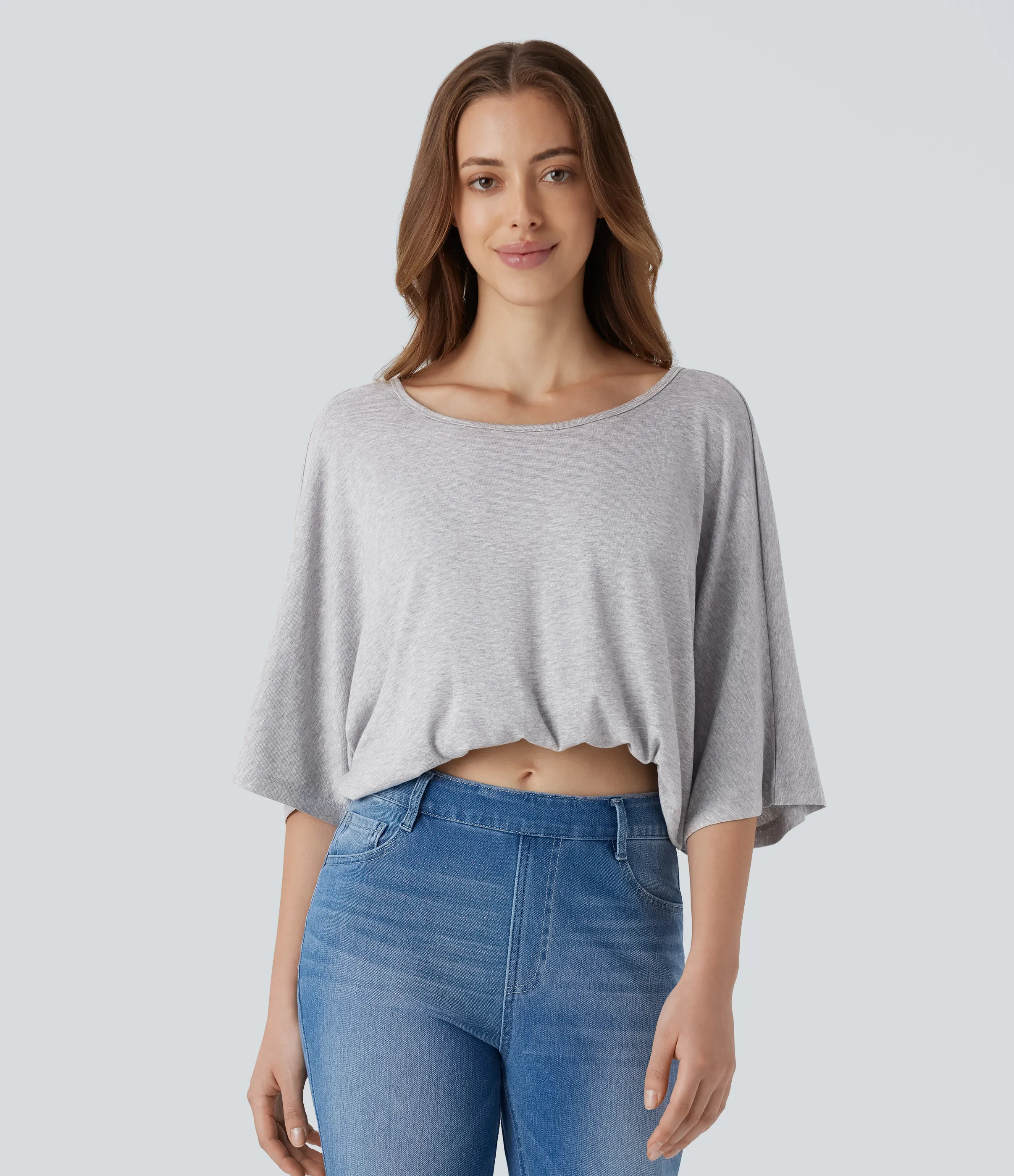 Halara Top corto cuello barco sin espalda manga 3/4 - Antarctica - XL sold by Halara product image thumbnail 3