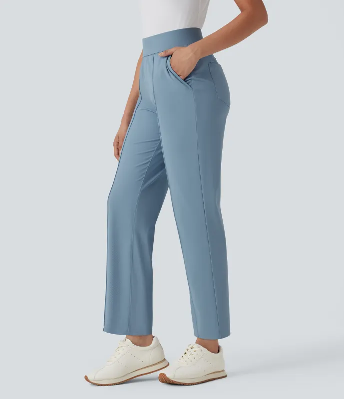 Halara Pantalón golf tiro medio alto múltiple bolsillo secado rápido - Camiseta golf - UPF 40+ - Mountain Spring - S(regular) sold by Halara