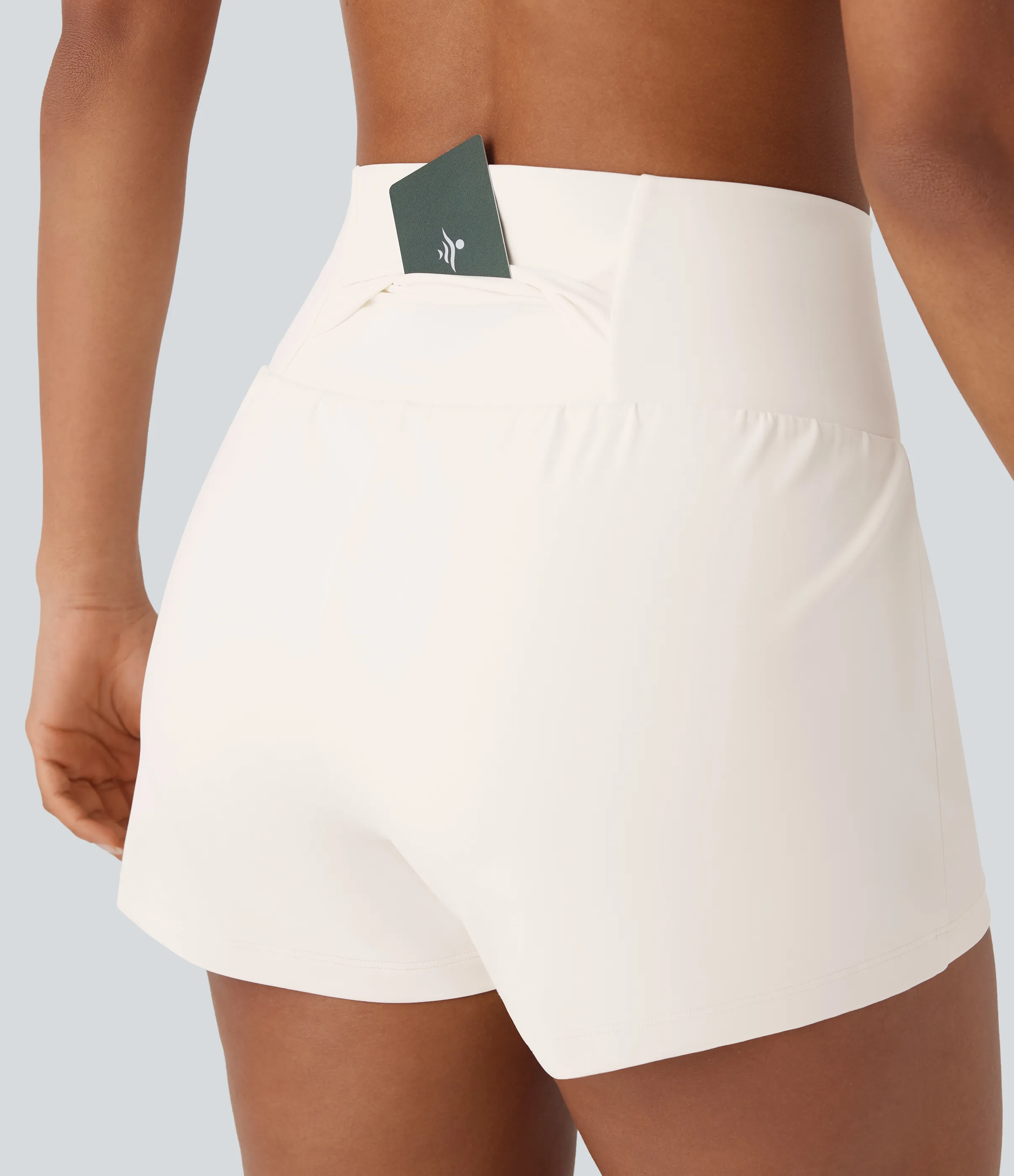 Halara Pantalón corto yoga 2 en 1 tiro alto bolsillo trasero lateral oculto 7.5cm - Egret - XL sold by Halara product image thumbnail 5