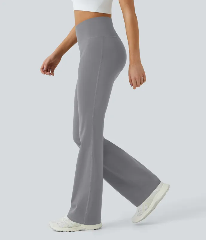 Halara Leggings lisos de tiro alto ligeramente acampanados con bolsillos  - Silent Storm - L(regular) sold by Halara