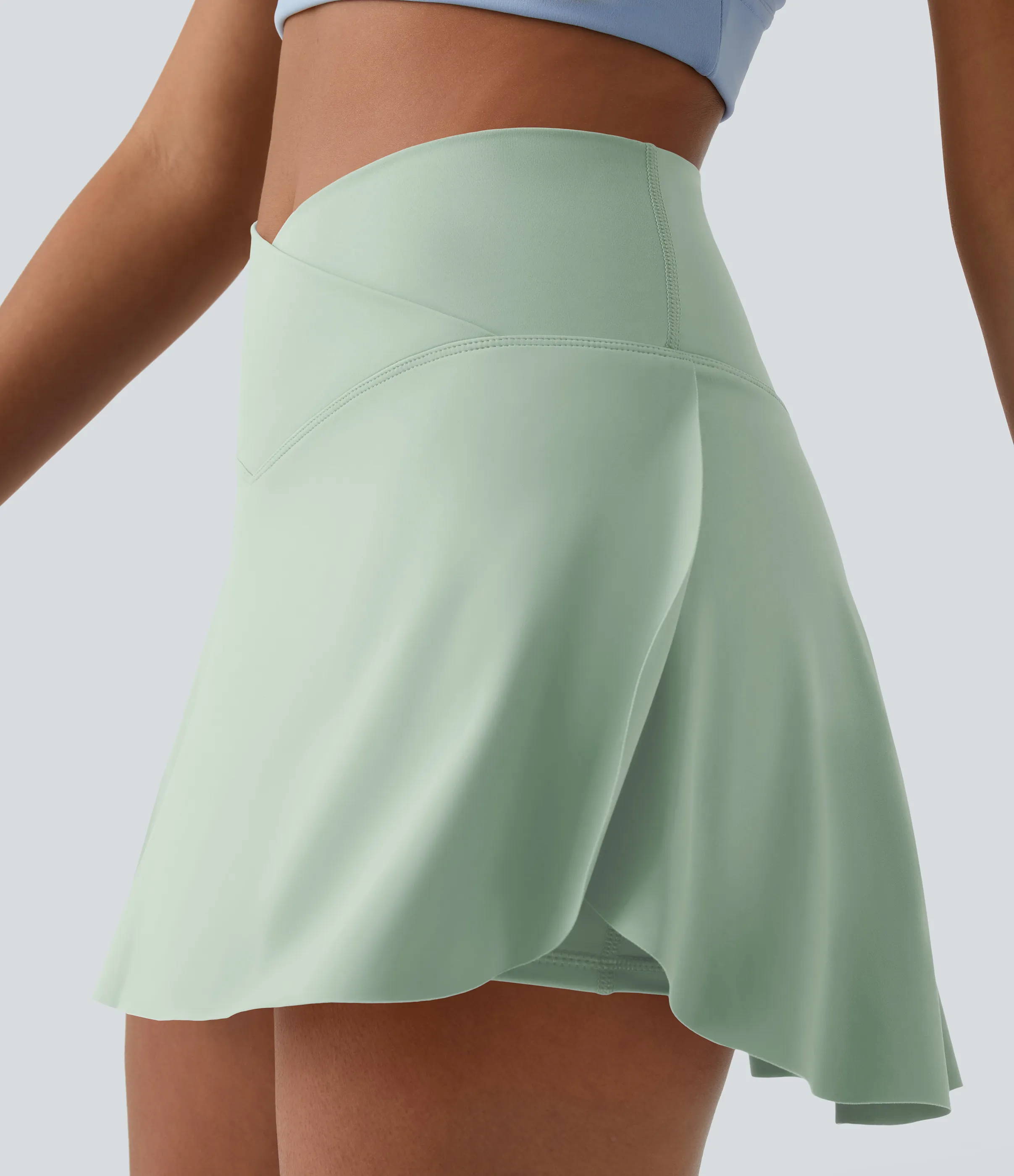 Halara Minifalda tenis Softlyzero™ Airy Crossover 2 en 1 bolsillo lateral tacto fresco tacto suave diario Lucid-UPF 50+ - Fairest Jade - L sold by Halara product image thumbnail 5