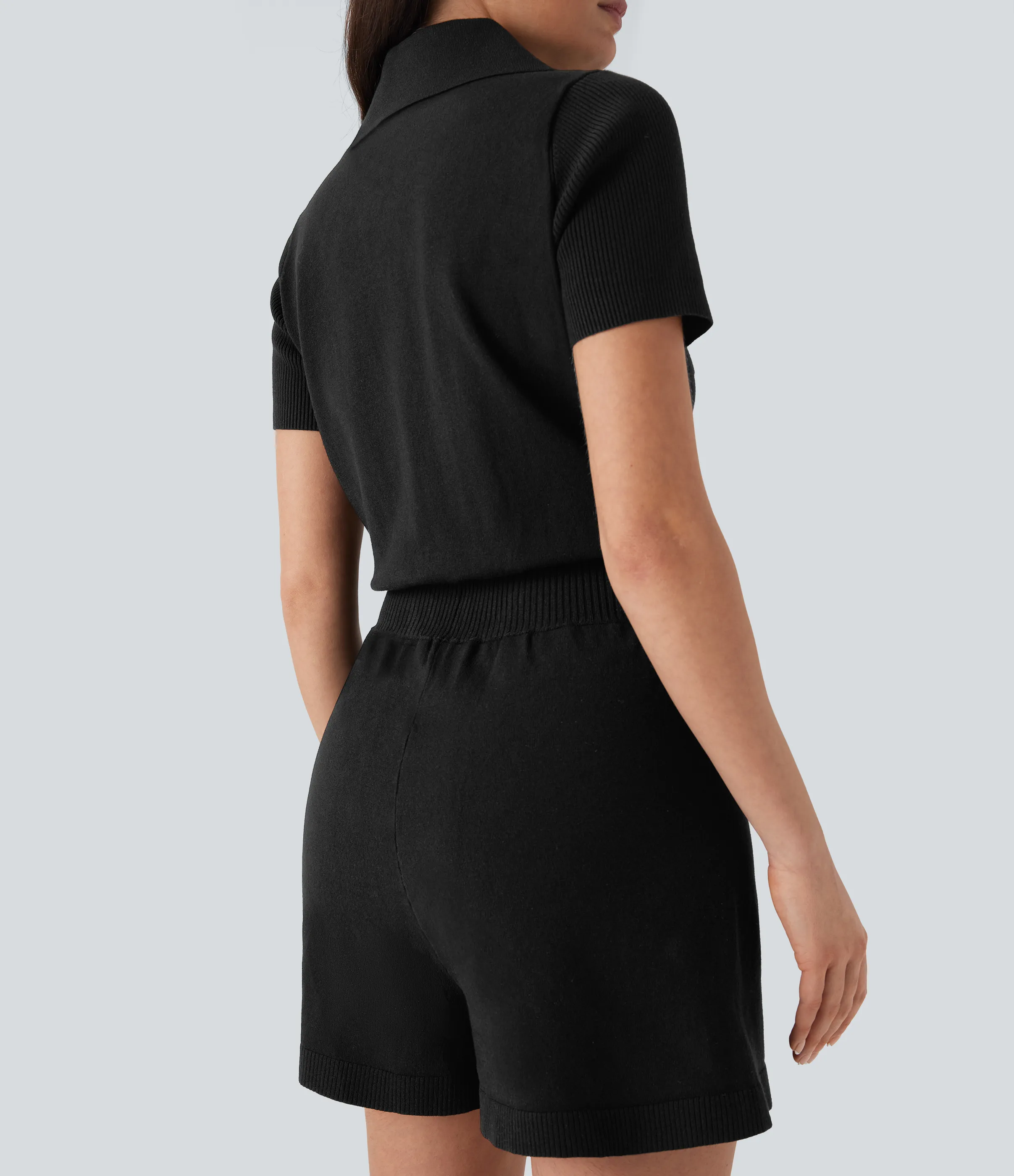 Halara Suéter para tenis de manga corta de punto - Black - XS sold by Halara product image thumbnail 5