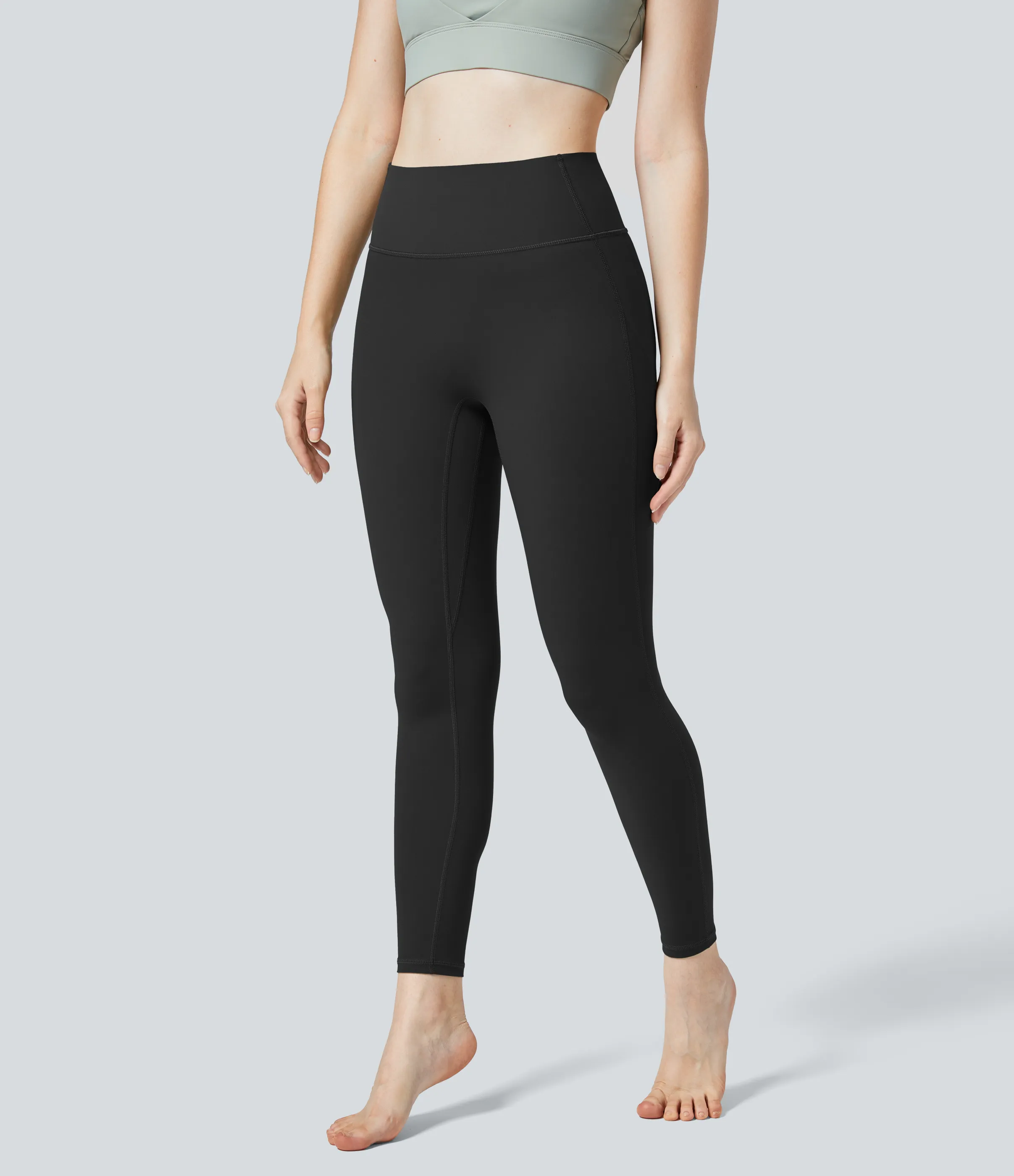 Halara Leggings 7/8 Halara UltraSculpt™ yoga levantamiento glúteo control abdomen fruncido tiro alto - Black - XL(7/8) sold by Halara product image thumbnail 4