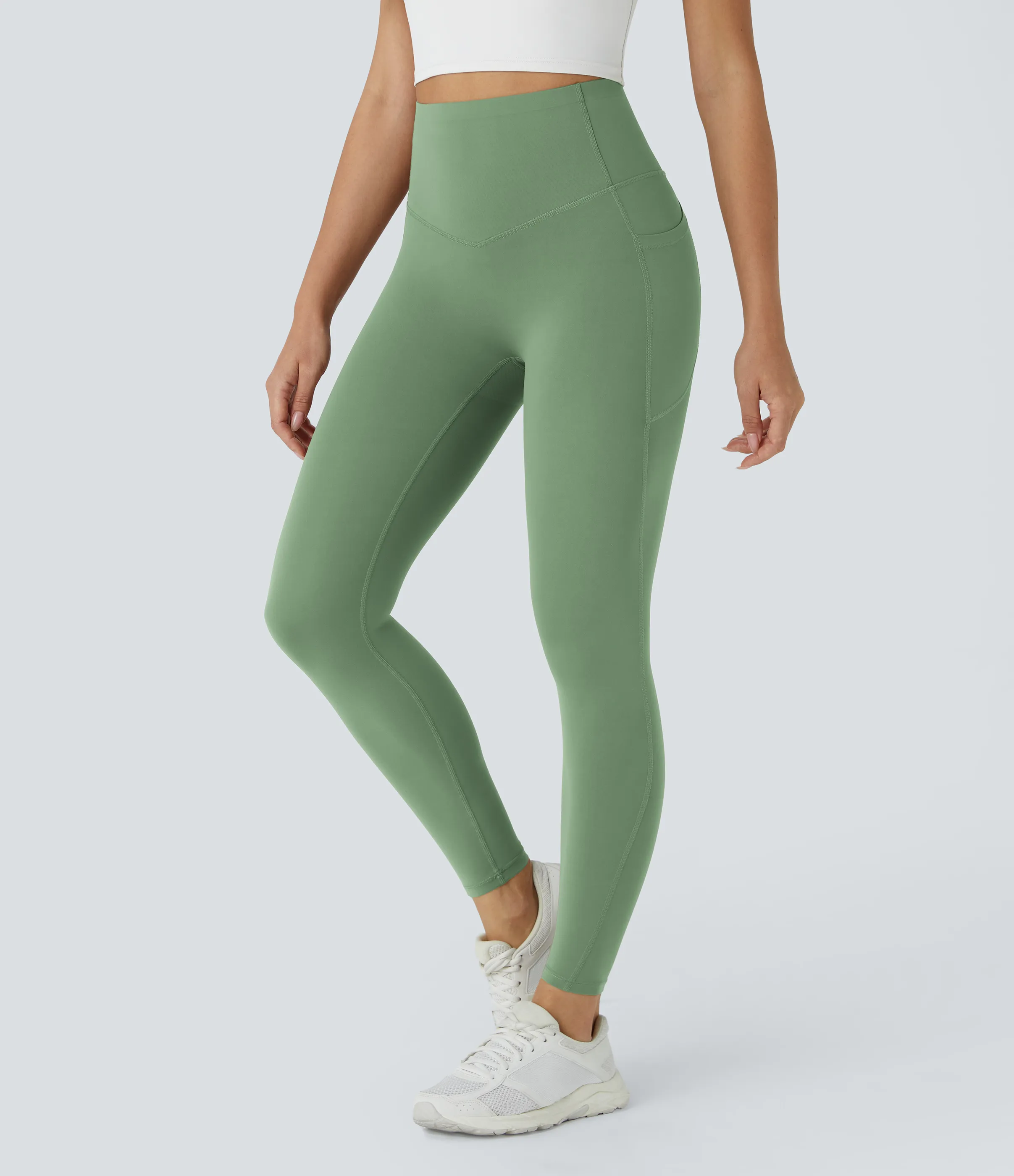 Halara Leggings SoCinched UltraSculpt tiro alto realce glúteos control abdomen bolsillo lateral moldeador - Kashmir - XS(7/8) sold by Halara product image thumbnail 4